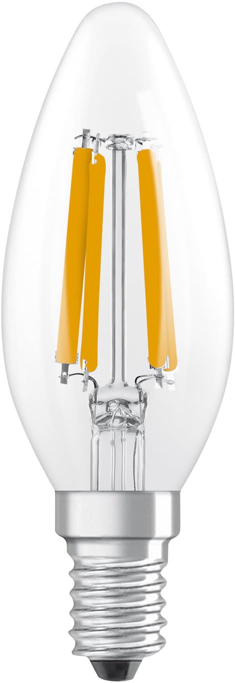 OSRAM LED-Lampe Classic B 40 Filament EEK-A 2.2W 827 klar E14