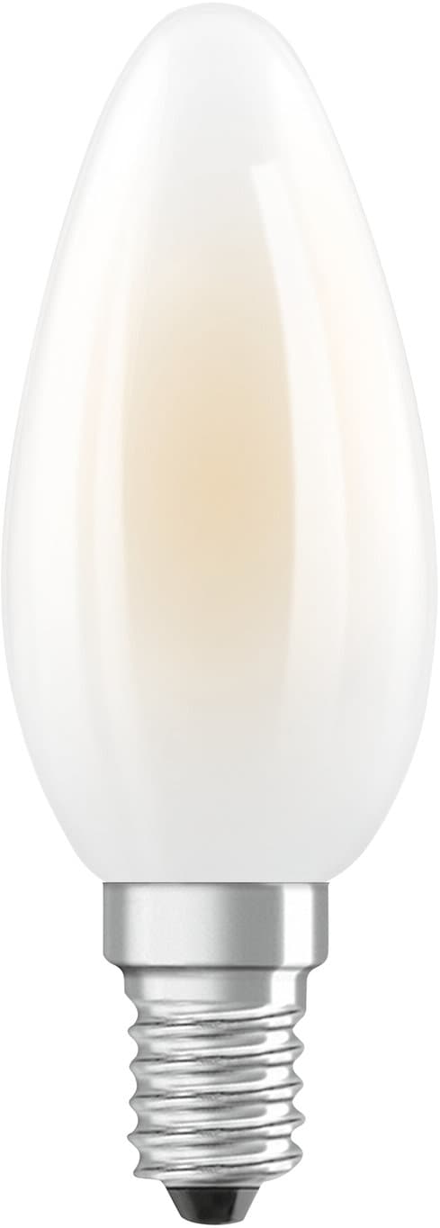 OSRAM LED-Lampe Classic B 40 Filament EEK-A 2.2W 827 matt E14