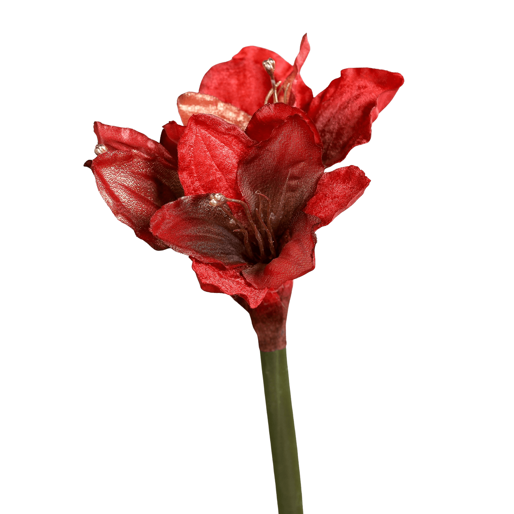 Kunstblume Amaryllis mit 3 Blüten