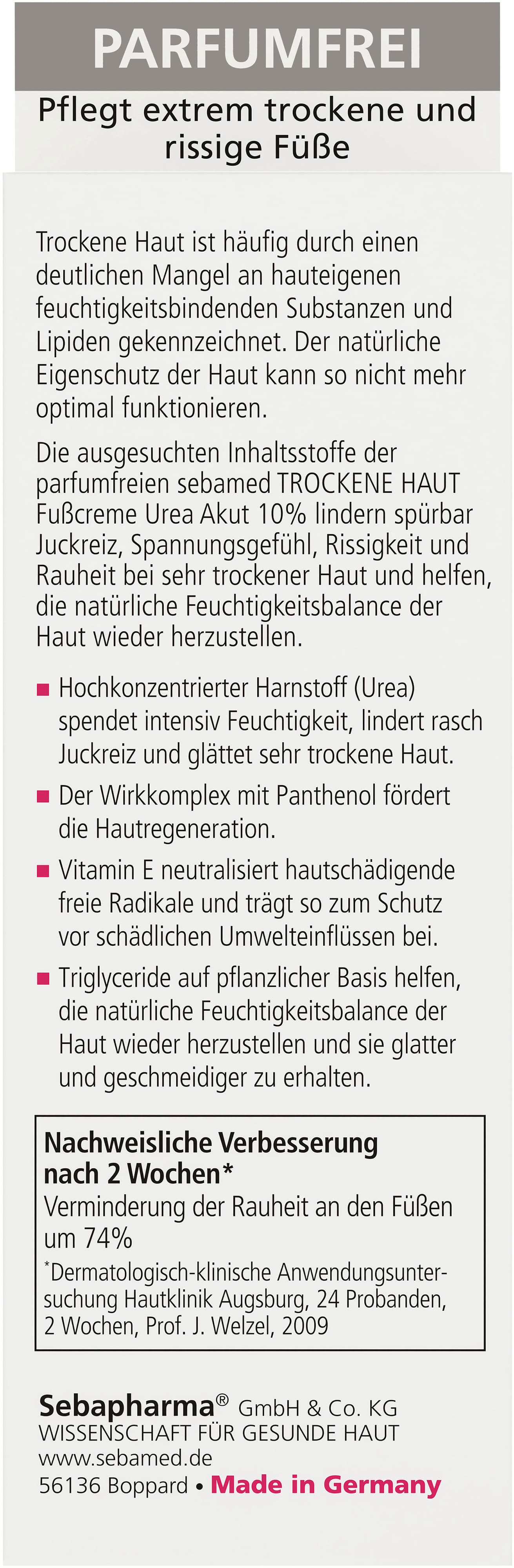 Produktbild sebamed Trockene Haut parfumfrei Fußcreme Urea 10% 2 von 5
