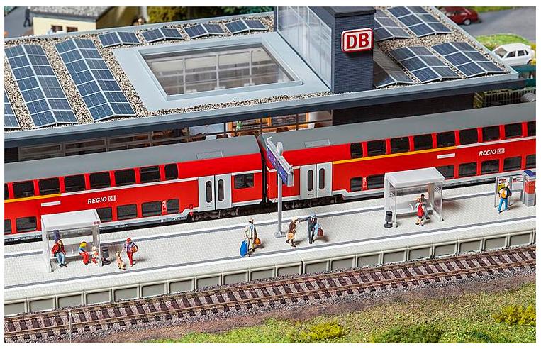 Faller 120202 - H0 - Moderner Bahnsteig mit Zubehör