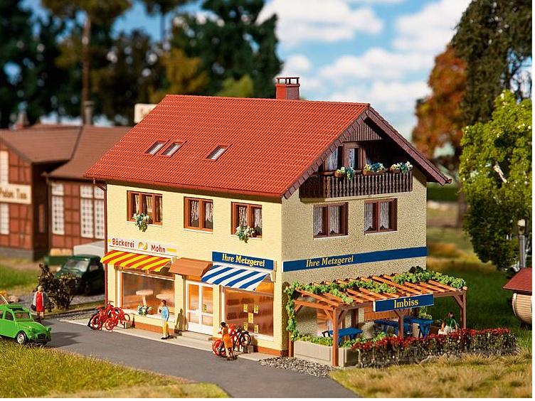 Faller 130489 - H0 Programm - Handel, Gewerbe, Industrie - Handel - Metzgerei/Bäckerei