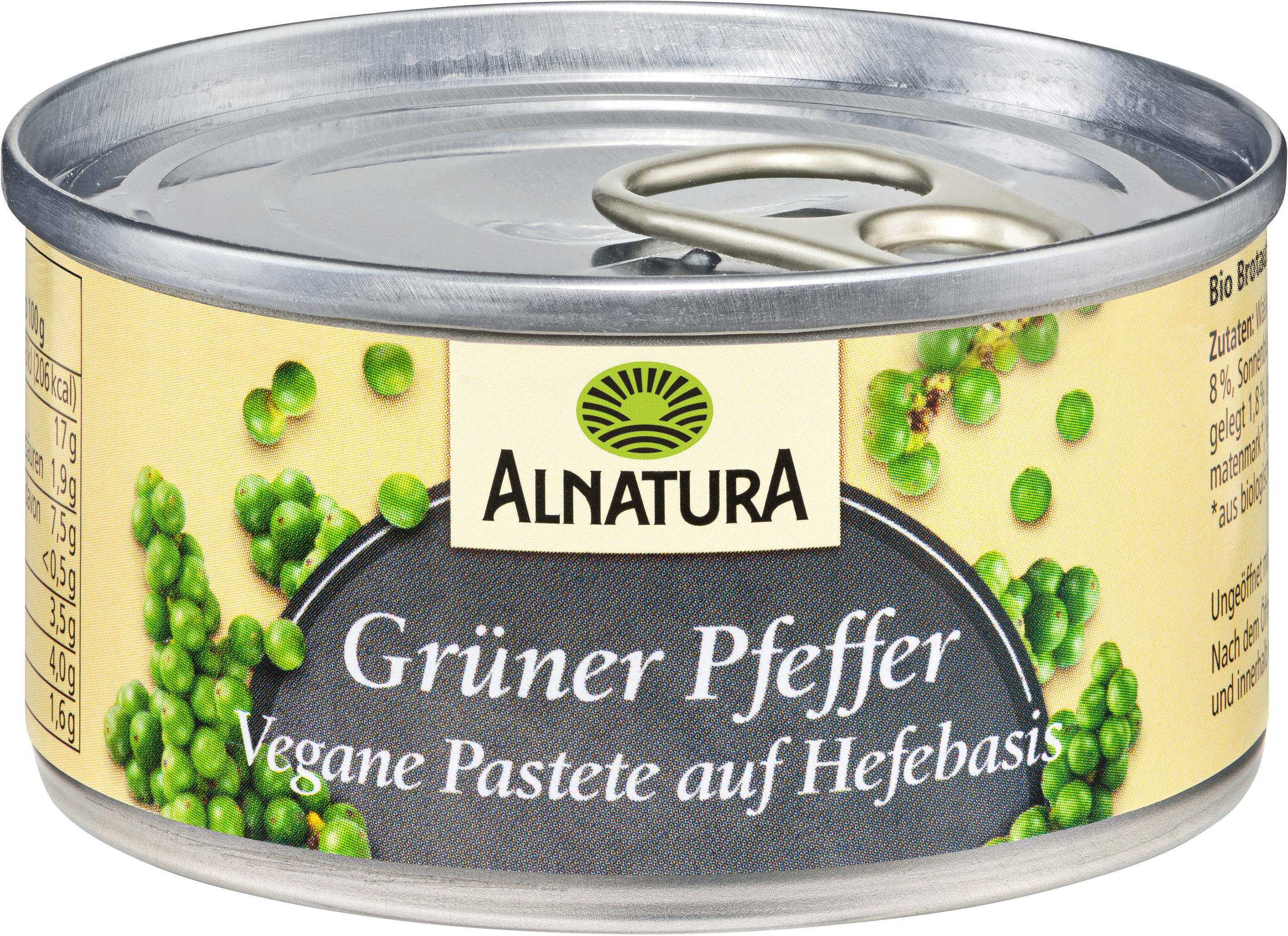 Alnatura Bio Vegane Pastete auf Hefe-Basis Grüner Pfeffer
