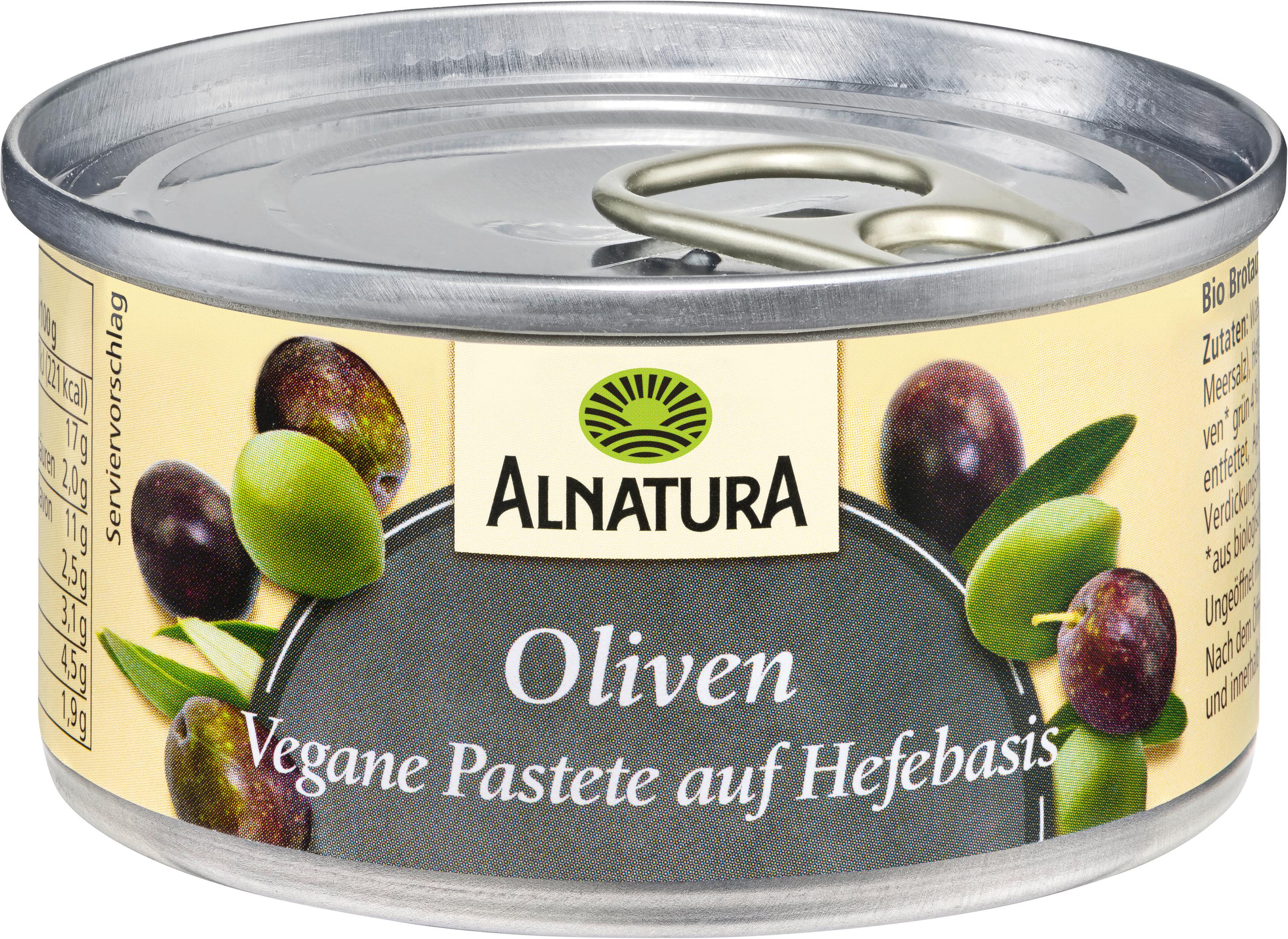 Alnatura Bio Vegane Pastete auf Hefe-Basis Olive