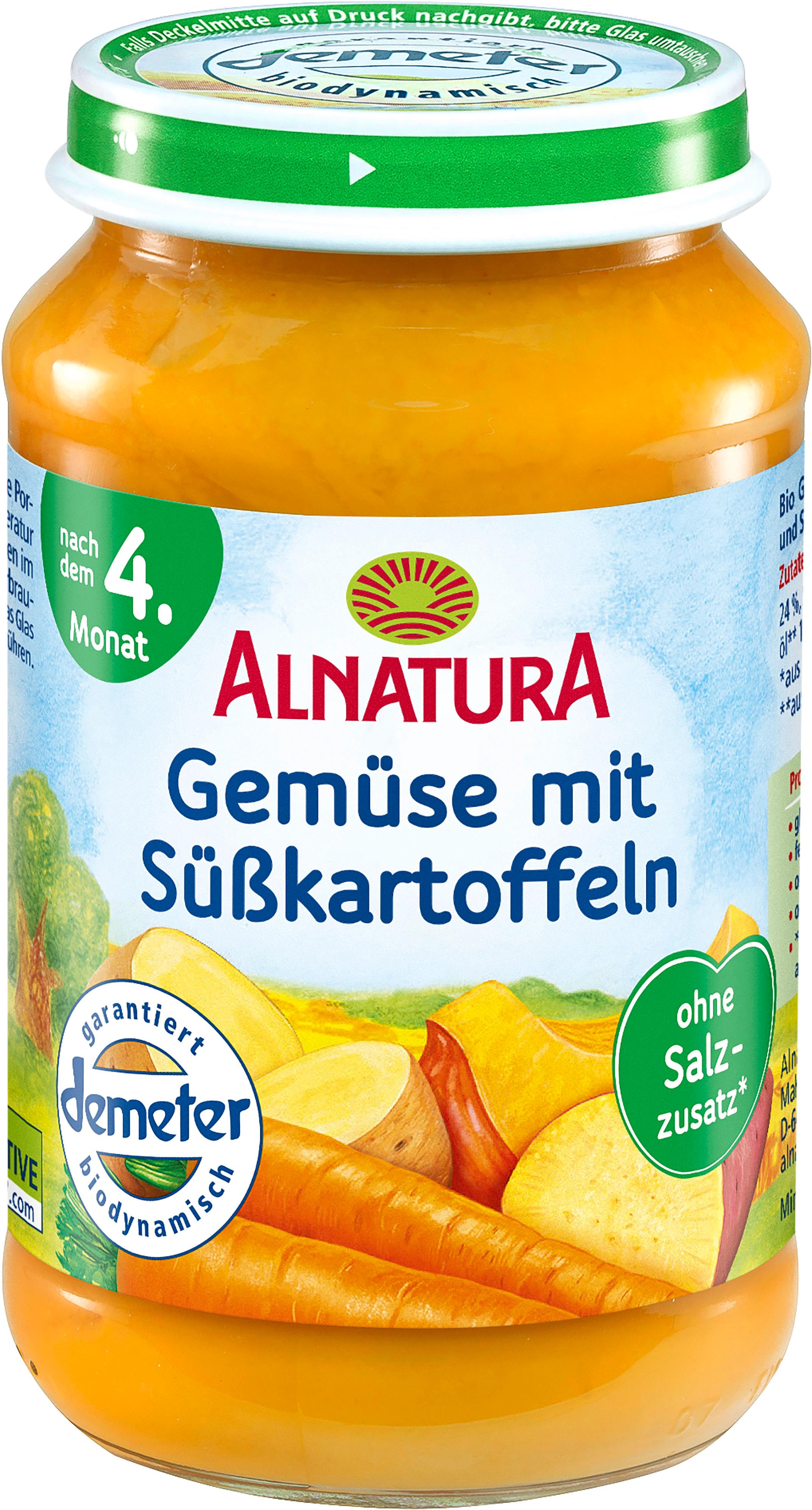 Alnatura Bio Gemüse mit Süßkartoffeln Babygläschen