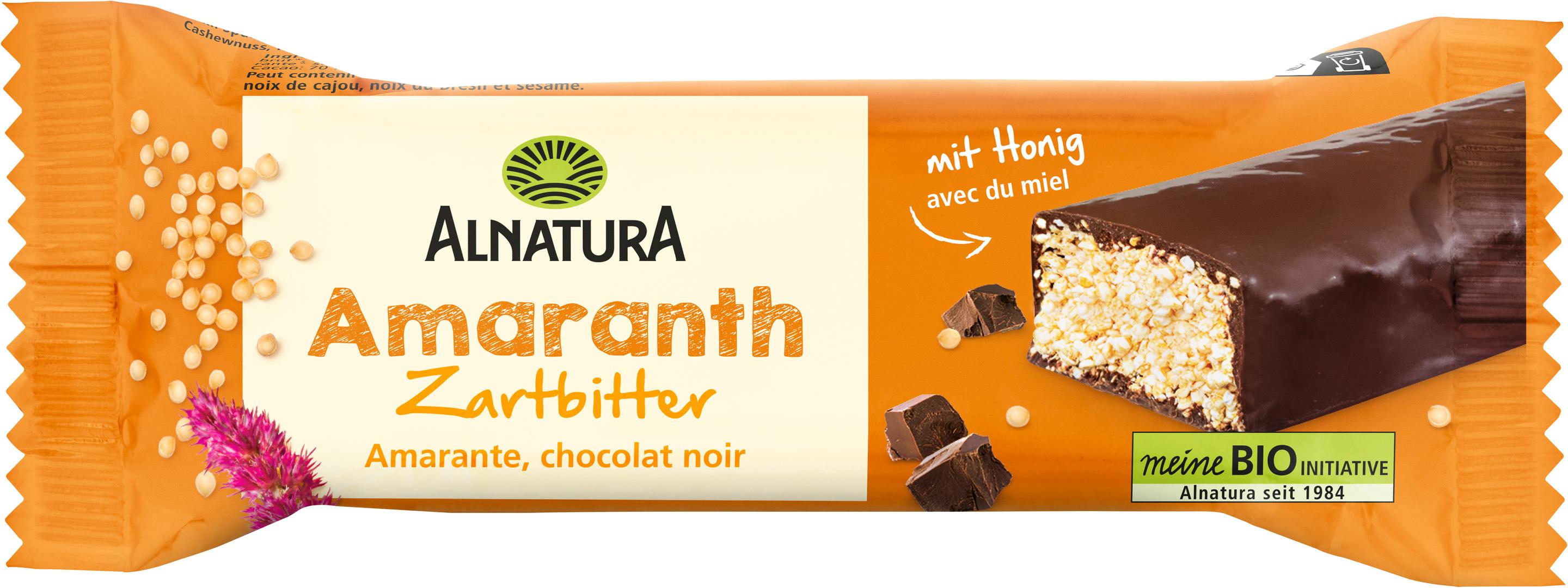Alnatura Bio Amaranth Zartbitter Riegel