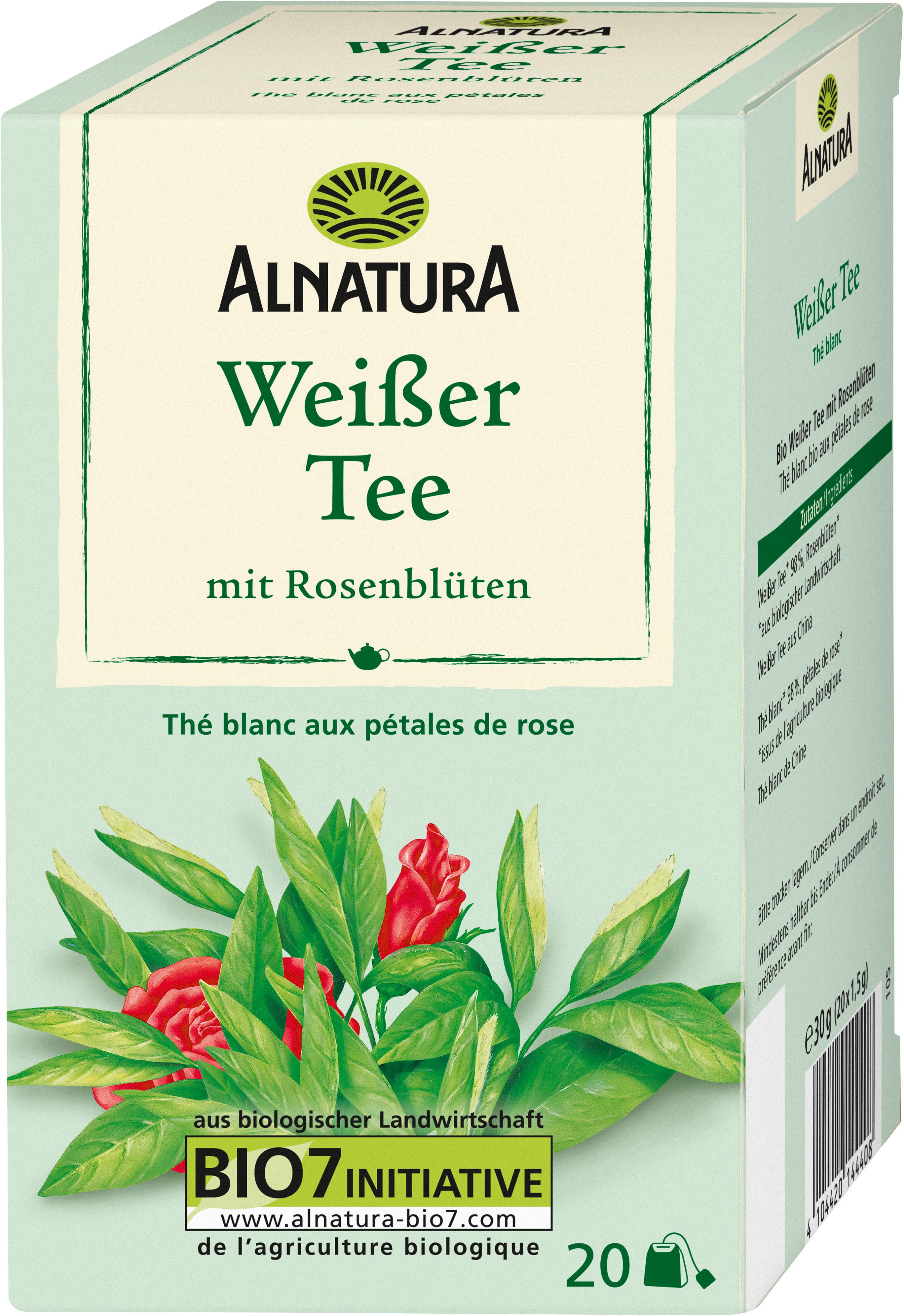 Alnatura Bio Weißer Tee mit Rosenblüten