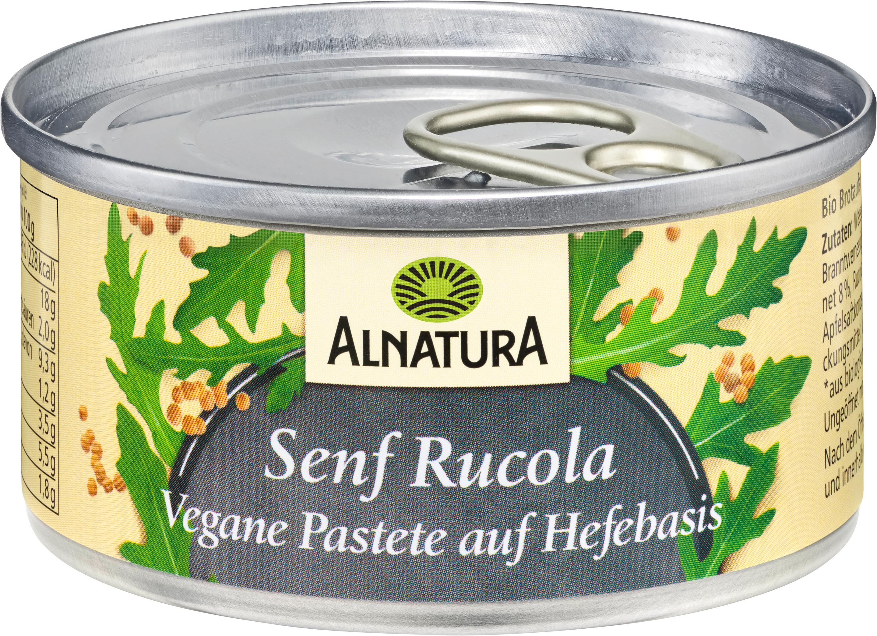 Alnatura Bio Vegane Pastete auf Hefe-Basis Senf