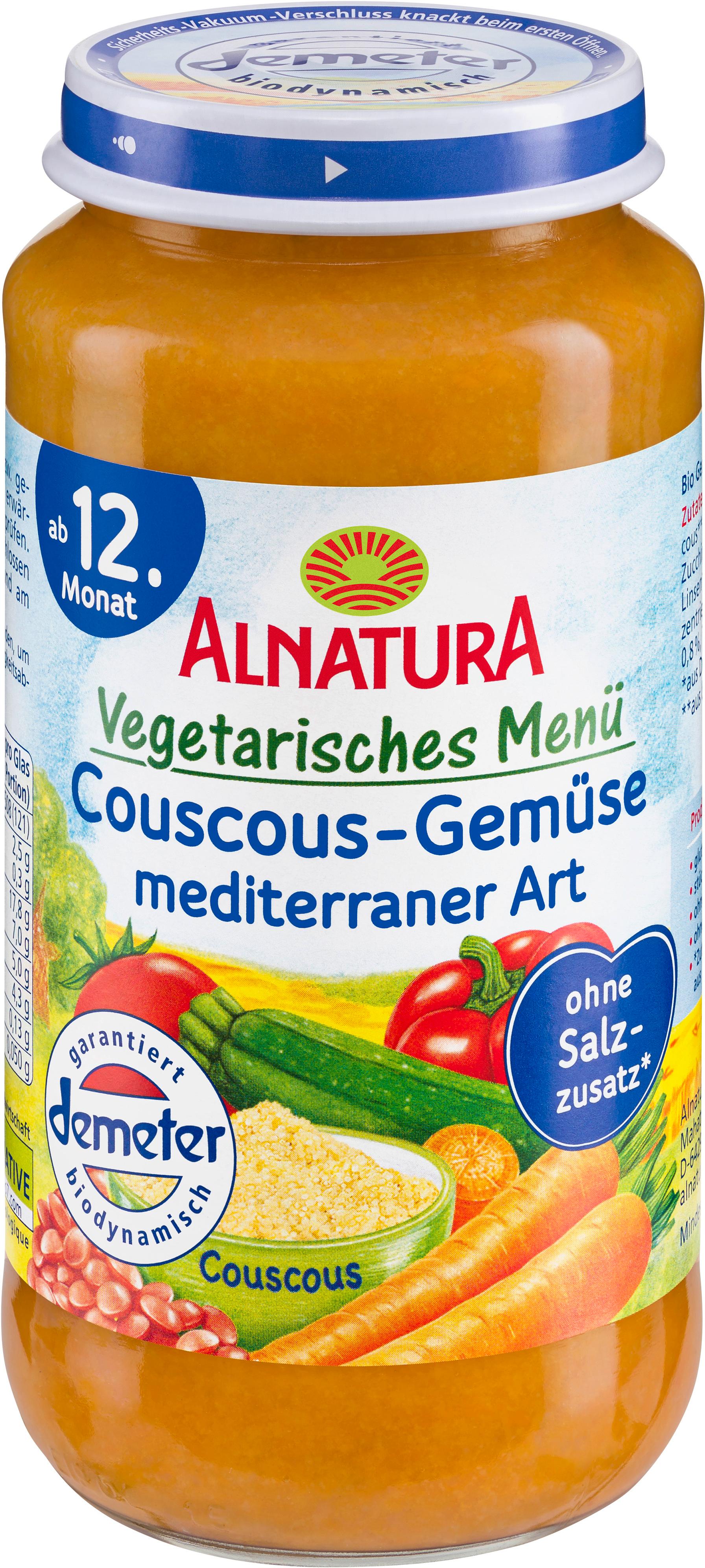 Alnatura Bio Couscous-Gemüse mediterran Babygläschen