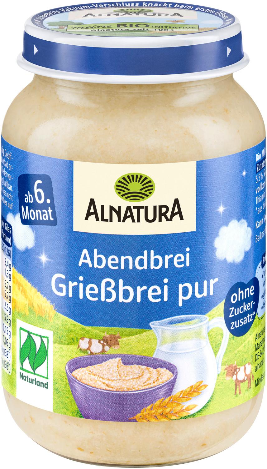 Alnatura Bio Grießbrei, Babygläschen (ab 6. Mon.)