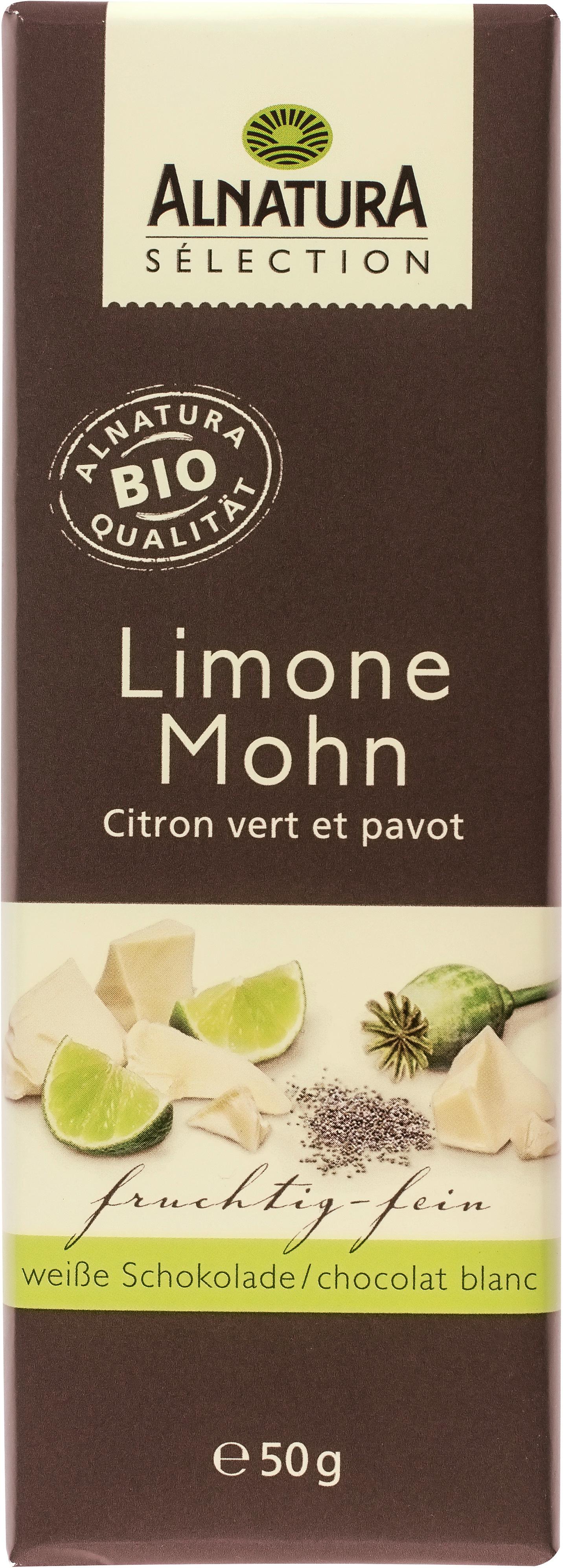 Alnatura Bio Sélection Schokotäfelchen Limone-Mohn Sélection