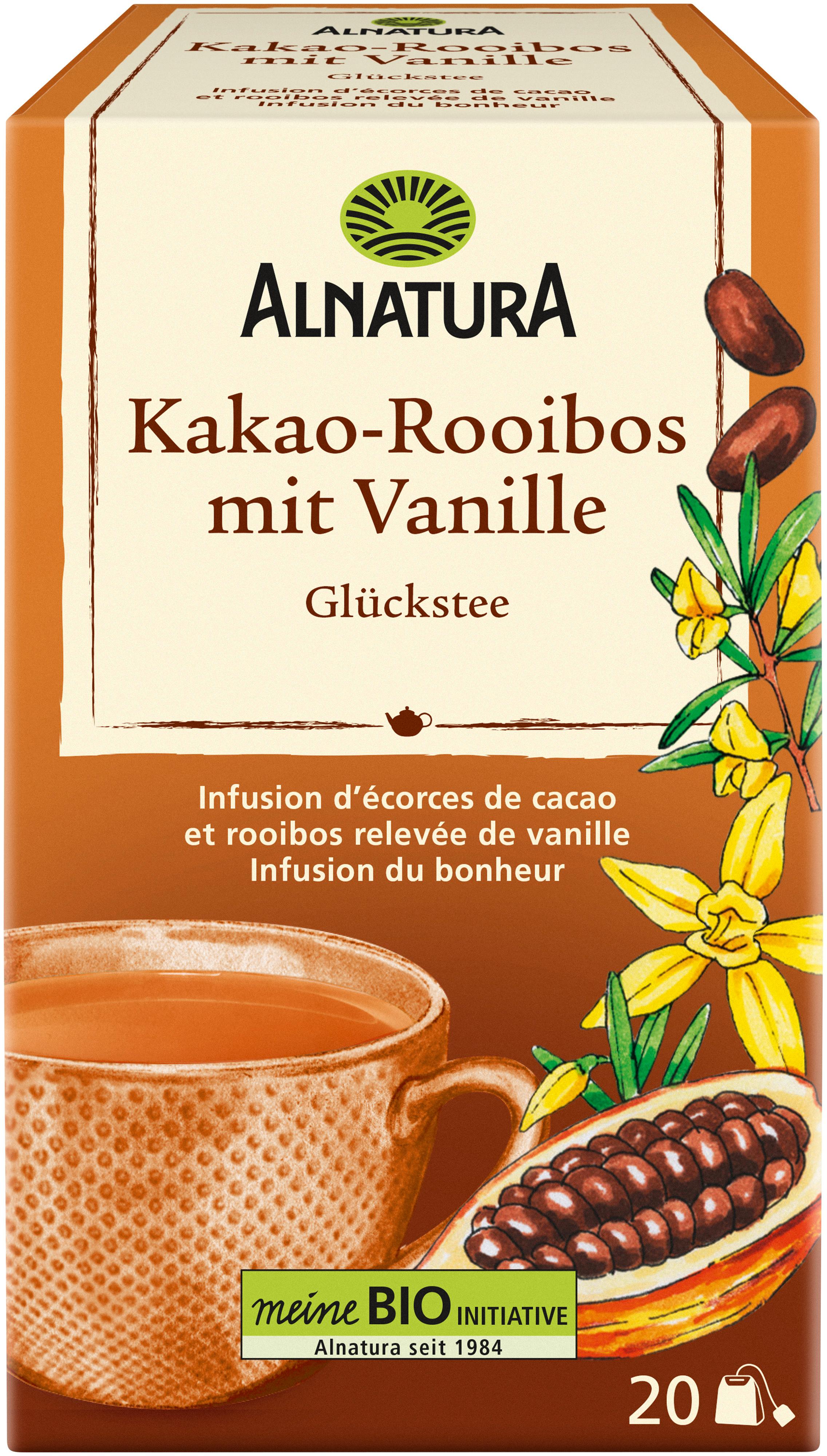 Alnatura Bio Glückstee Kakao-Rooibos mit Vanille