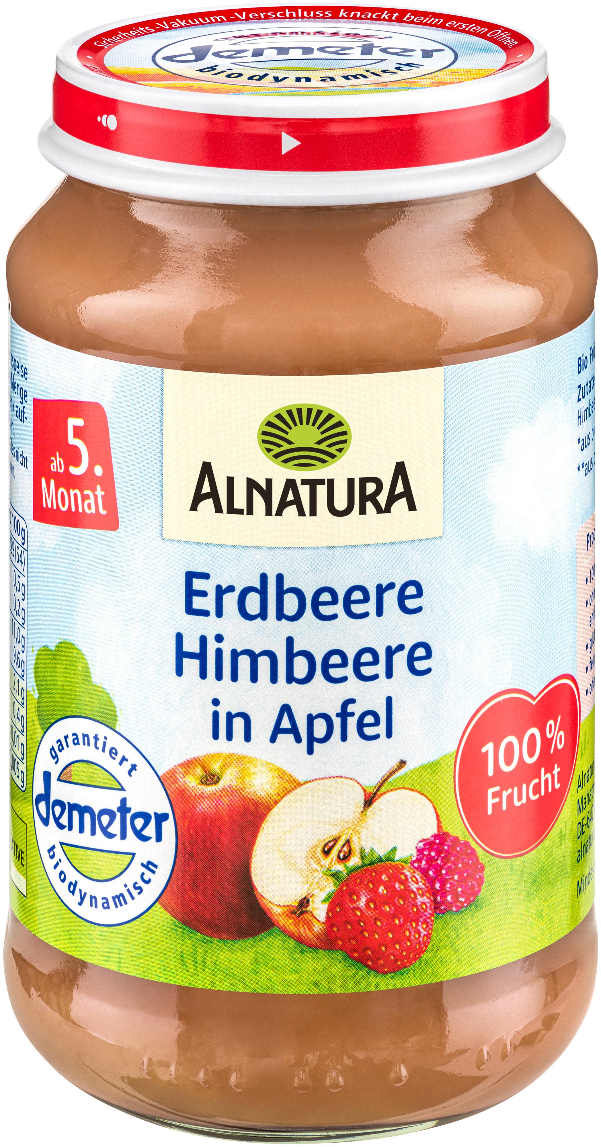Alnatura Bio Erdbeere-Himb.-Traube-Apfel Babygläschen