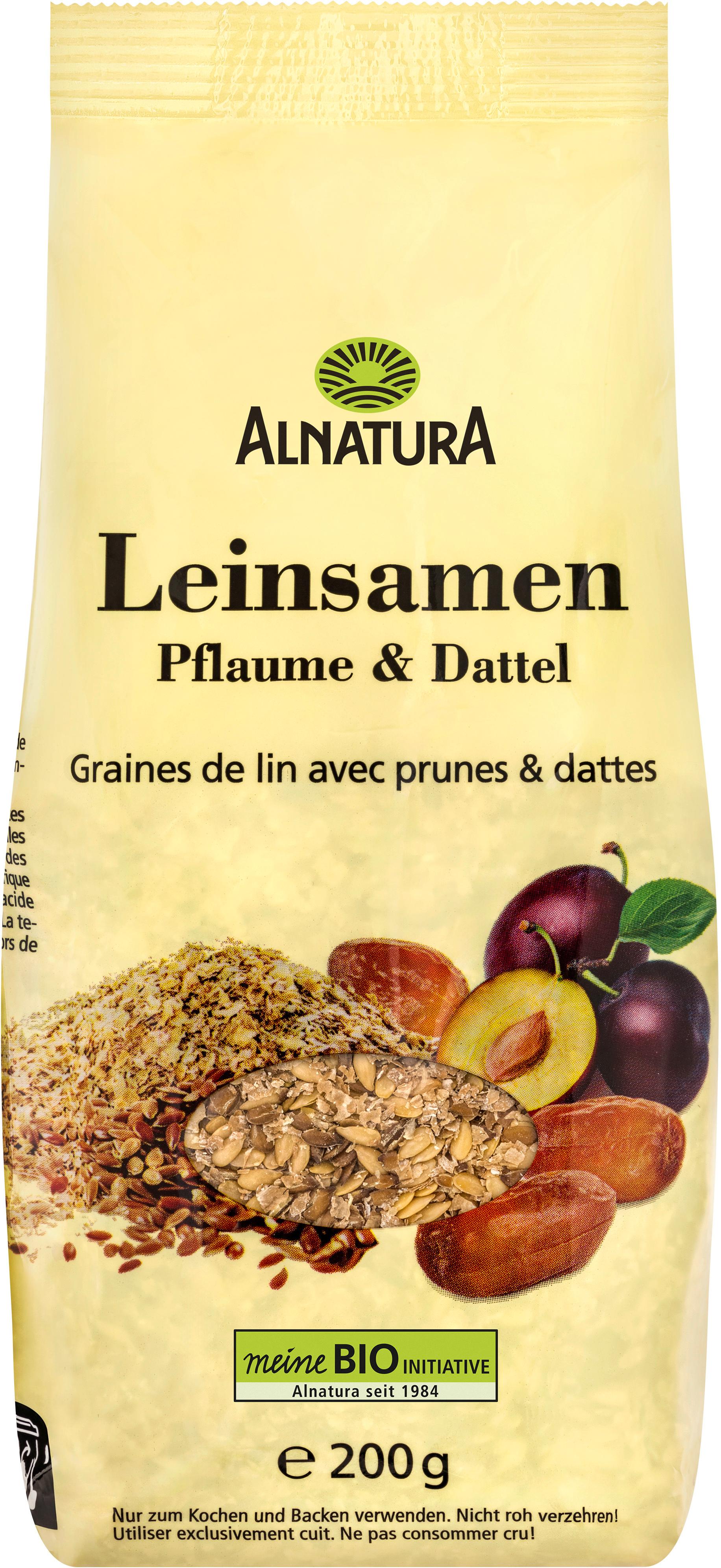 Alnatura Bio Leinsamen Pflaume und Dattel