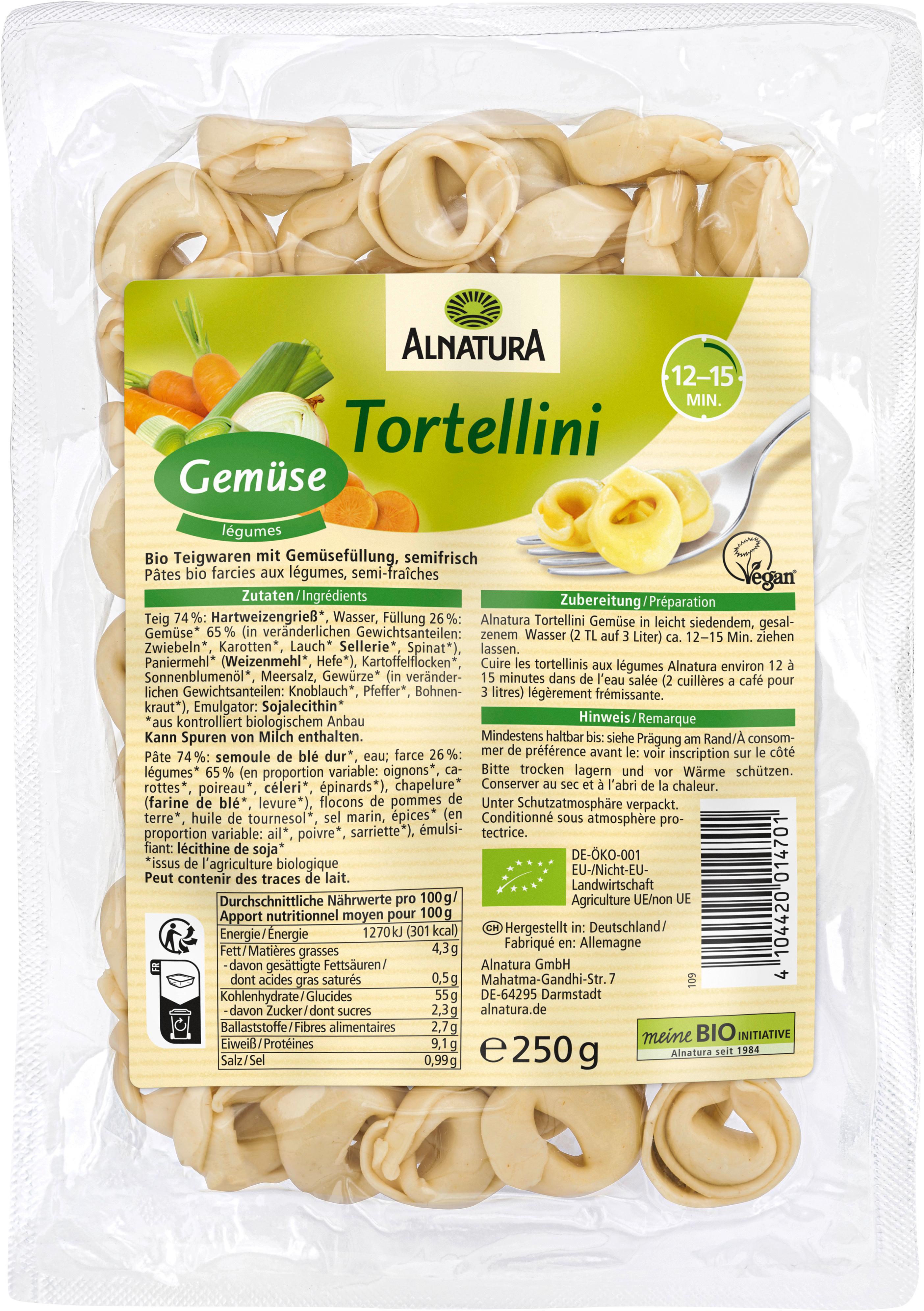 Alnatura Bio Tortellini Gemüse