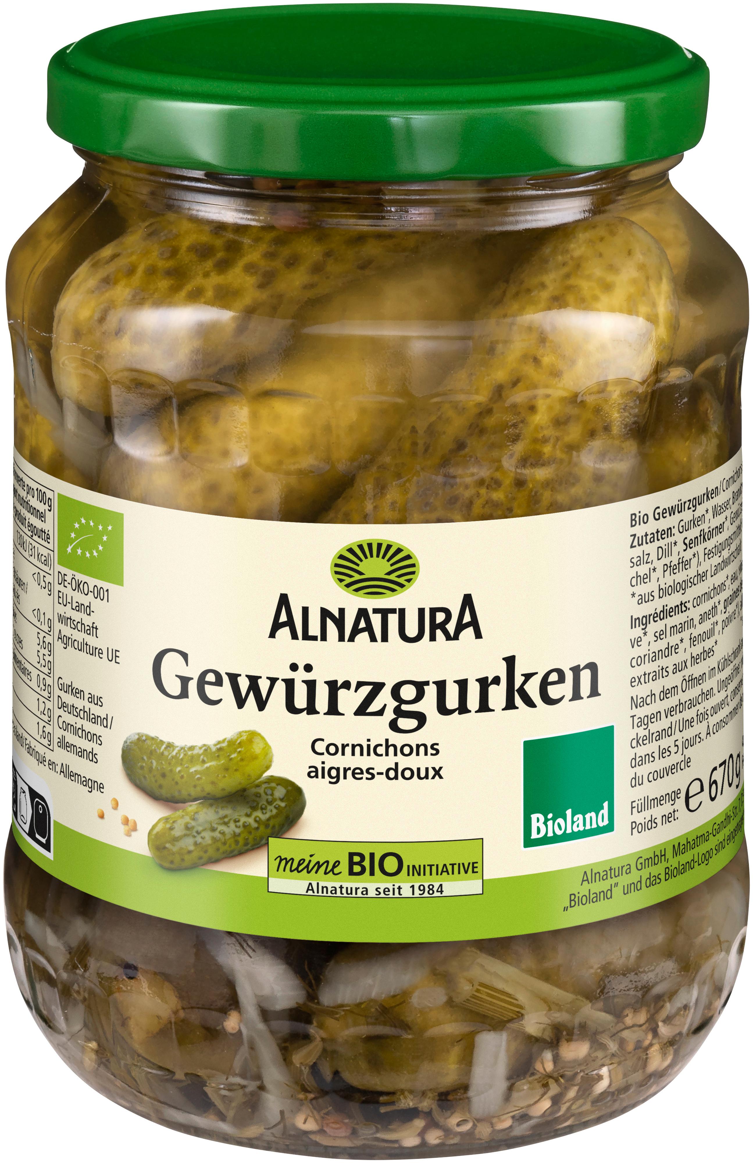 Alnatura Bioland-Gewürzgurken
