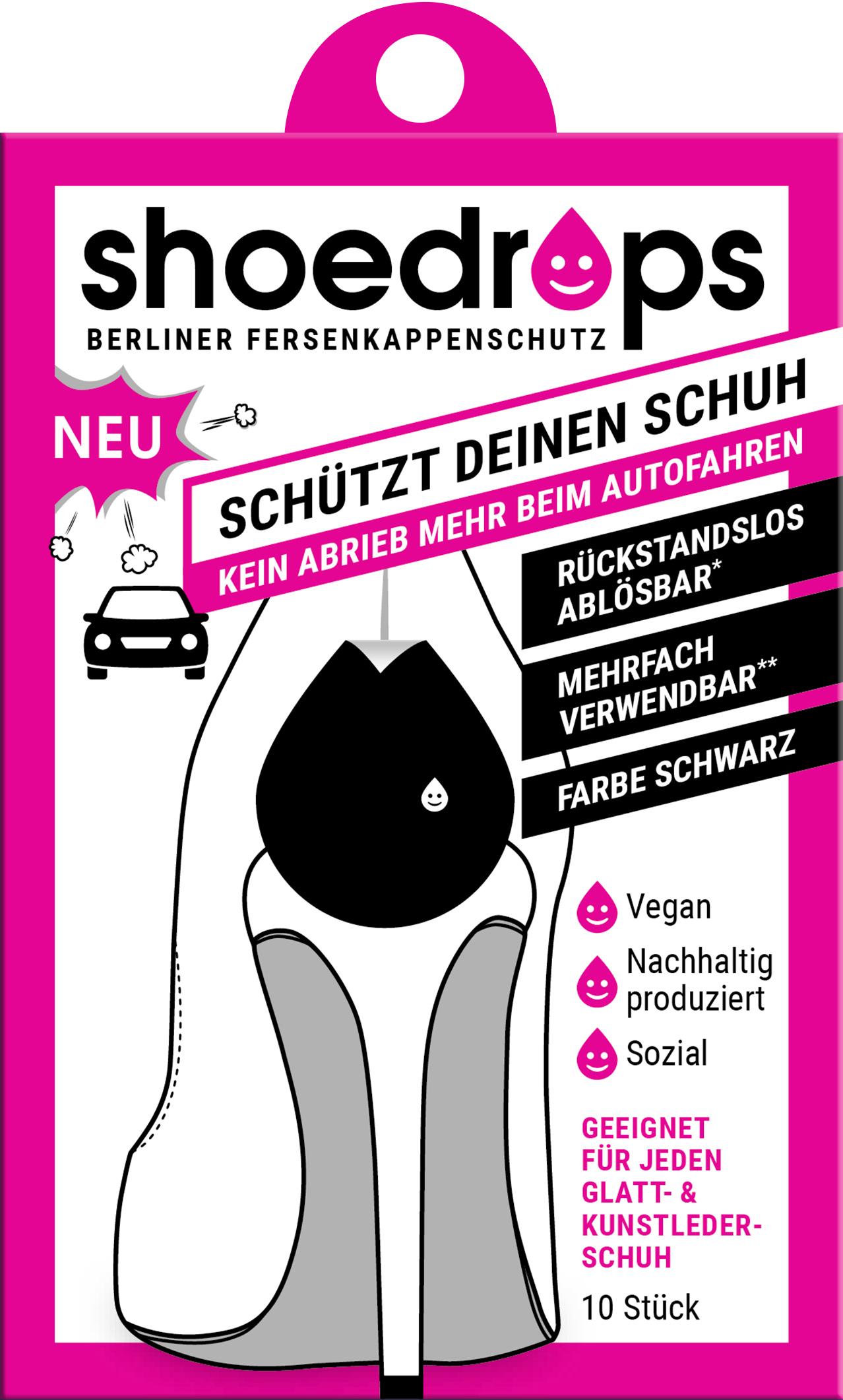 Shoedrops Fersenkappenschutz schwarz