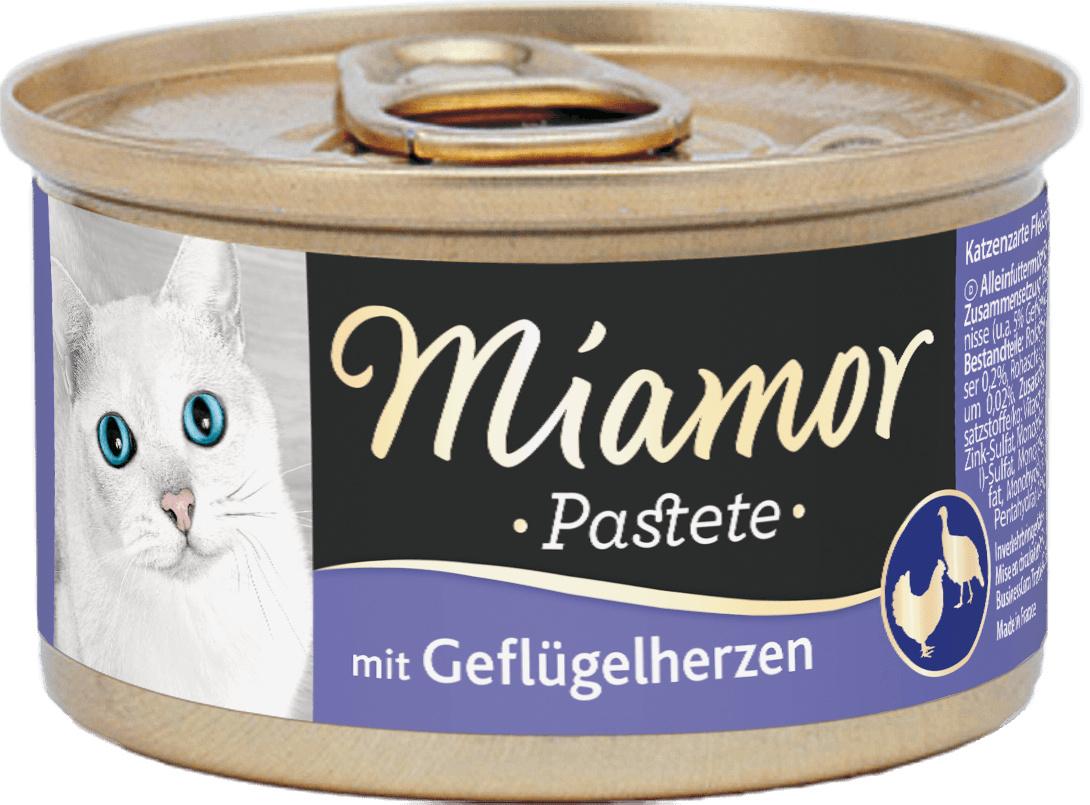 Miamor Katzensnack Pastete Geflügelherzen