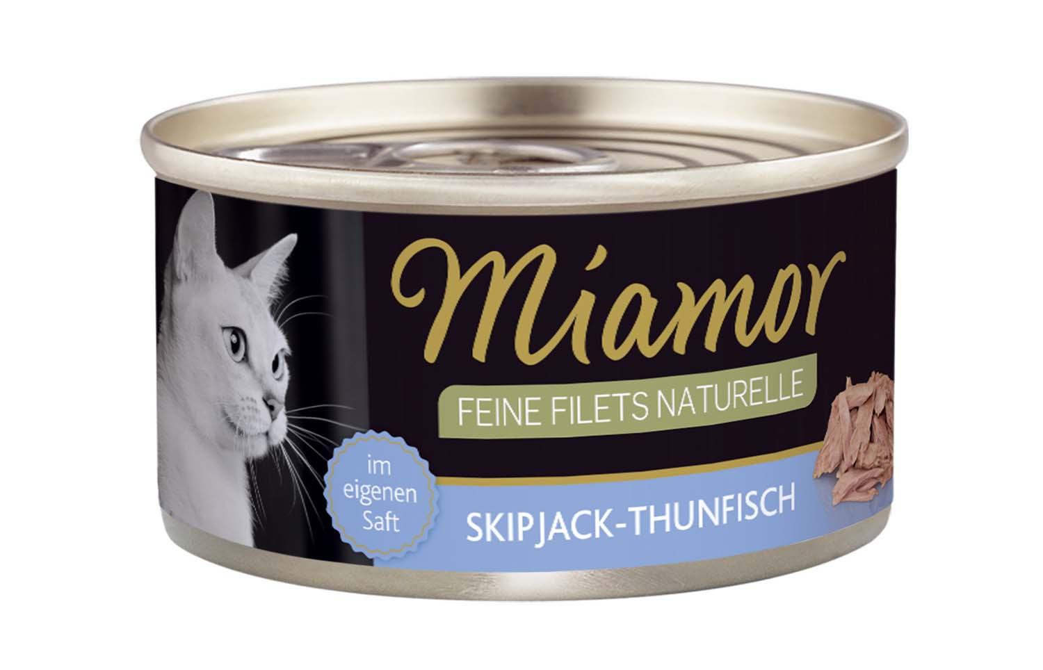Miamor Katzennassfutter Feine Filets naturelle Skipjack-Thunfischfisch