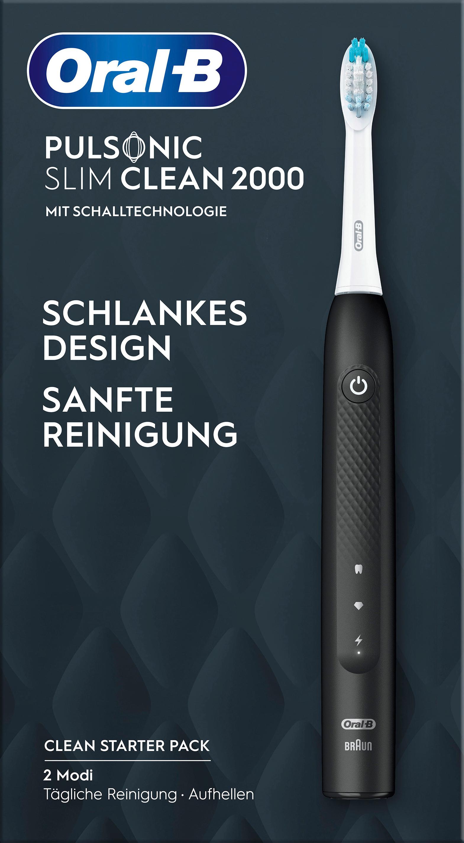 Oral-B Elektrische Zahnbürste Pulsonic Slim Clean 2000 Schwarz