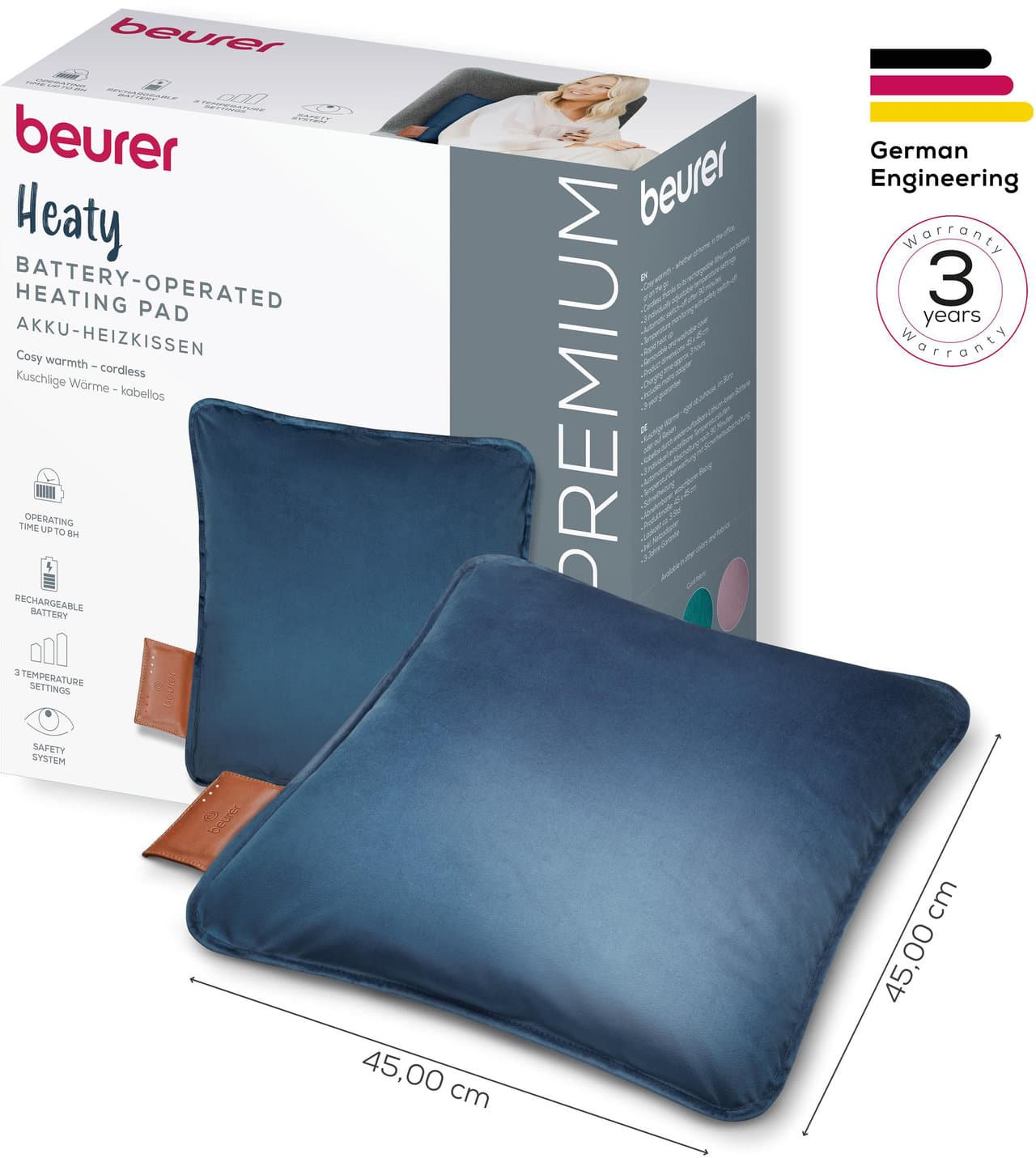beurer Premium Akku-Heizkissen HK 77 Heaty