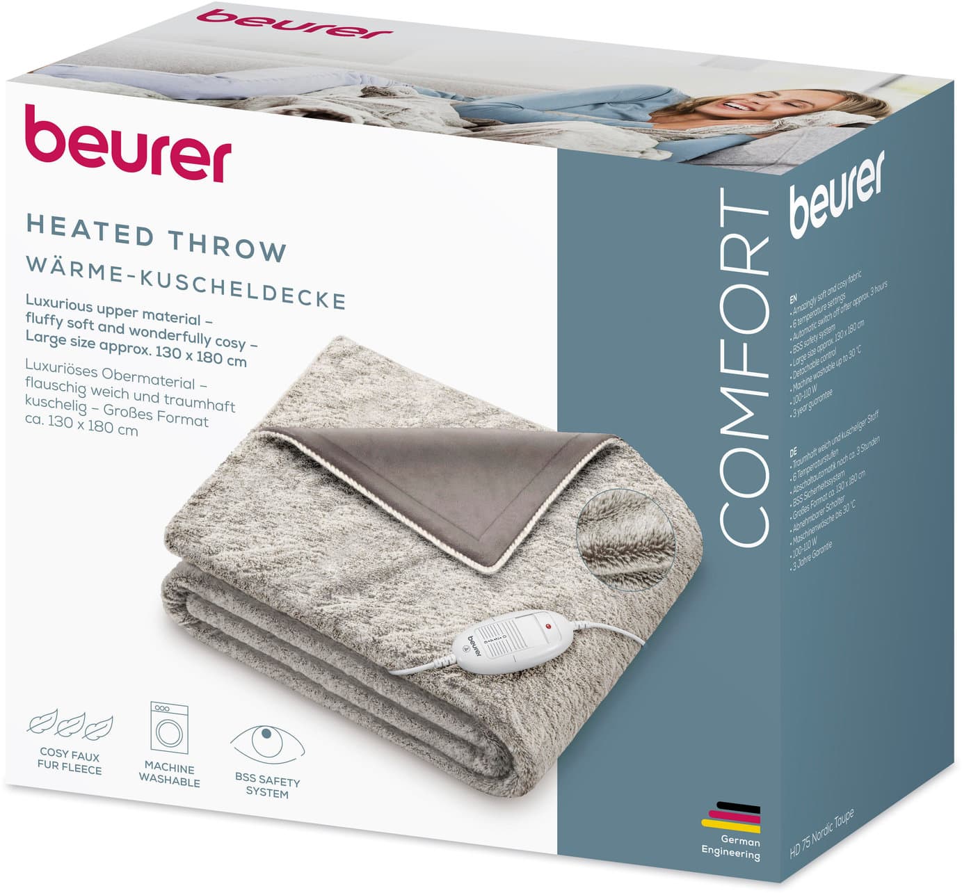 beurer Comfort Wärme-Kuscheldecke HD 75