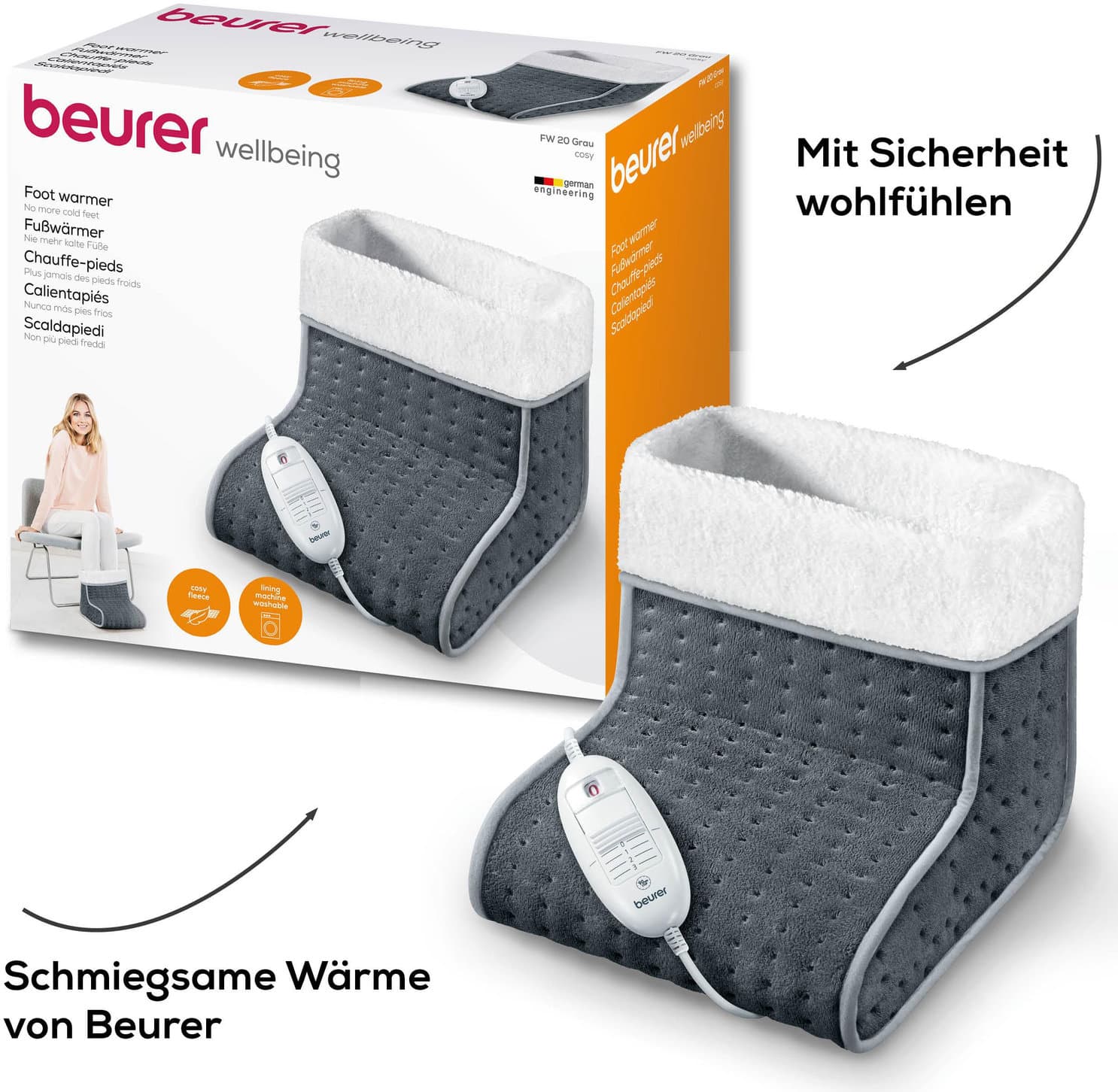 beurer Wellbeing Fußwärmer FW20 Cosy