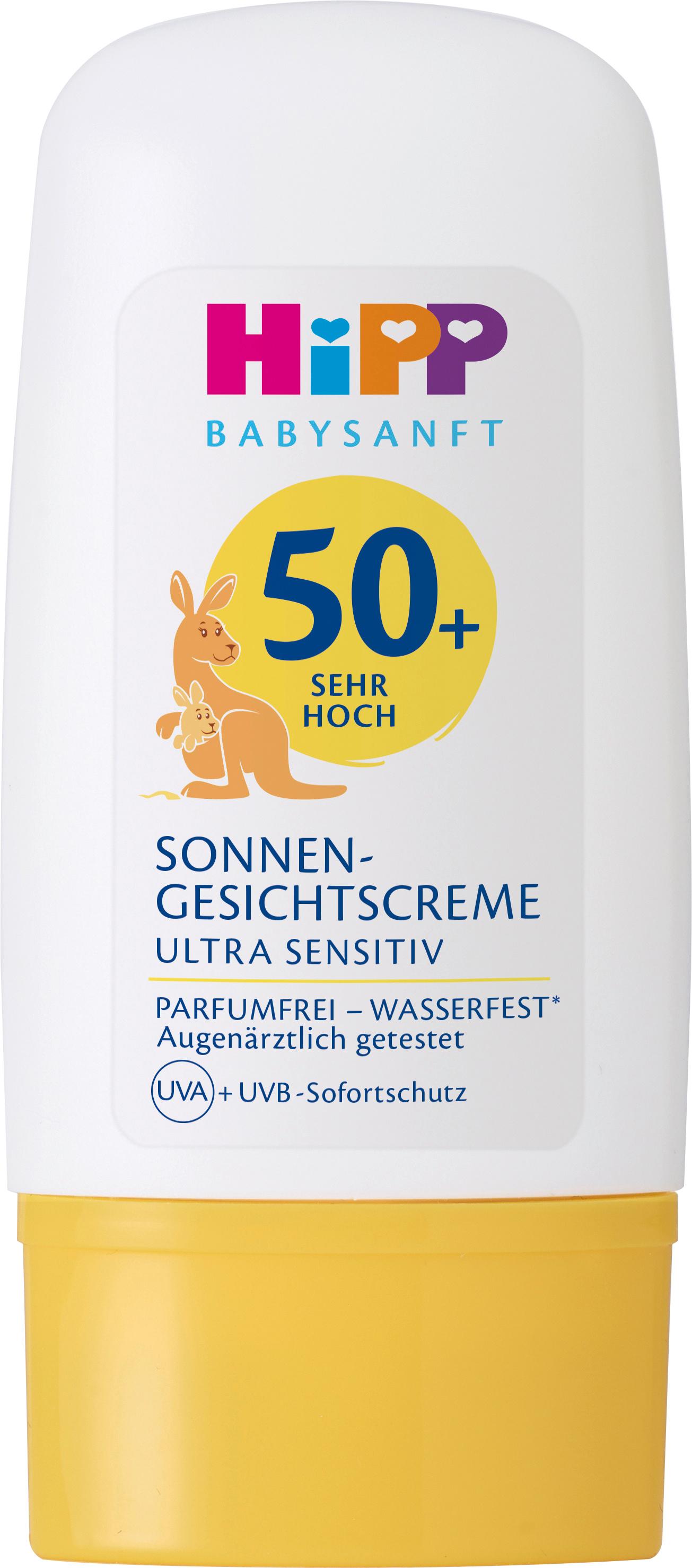 HiPP Babysanft Sonne Sonnen Gesichtscreme LSF50+