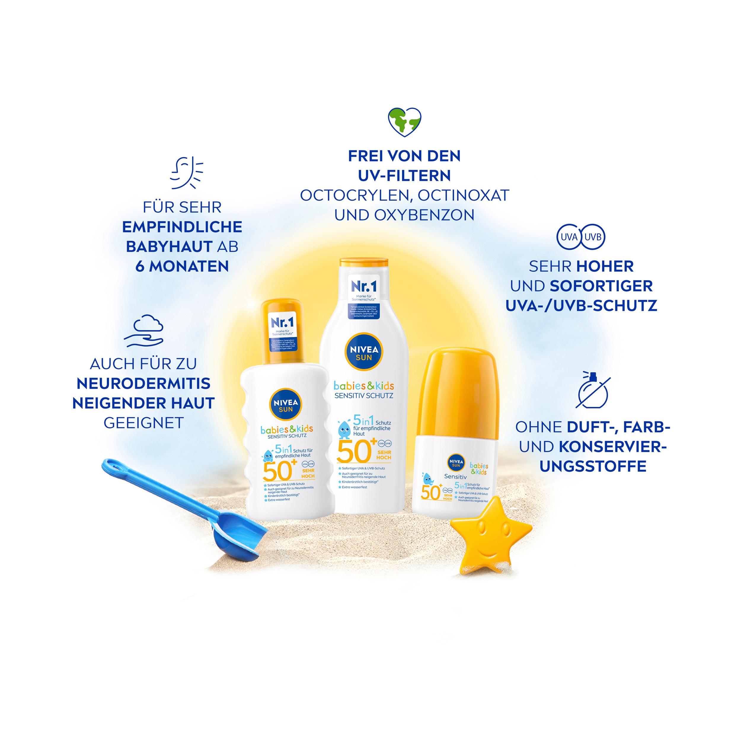 Produktbild NIVEA SUN Kids sensitiv Sonnen-Roller LF50+ 5 von 5