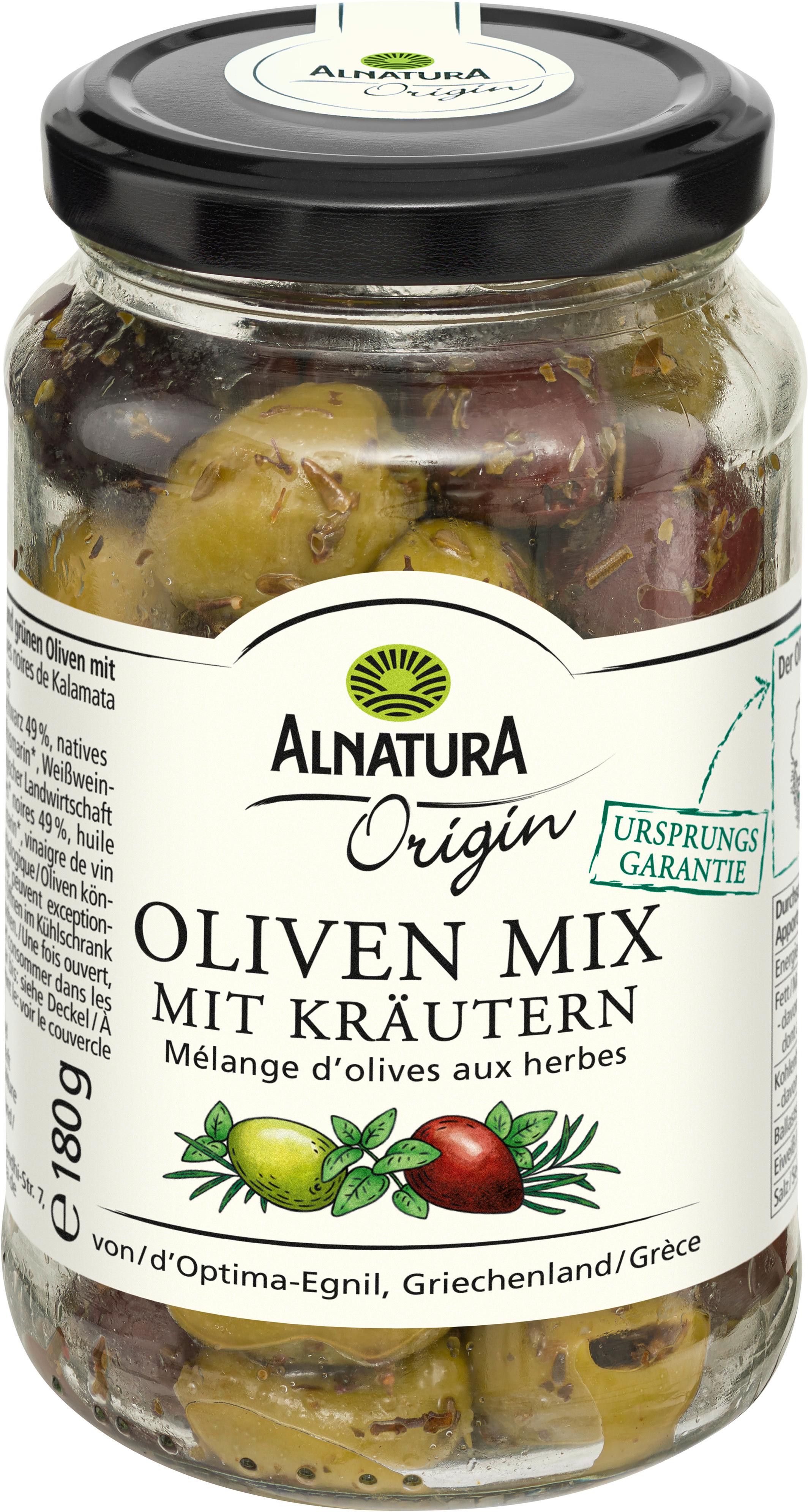 Alnatura Bio Origin Oliven Mix mit Kräutern