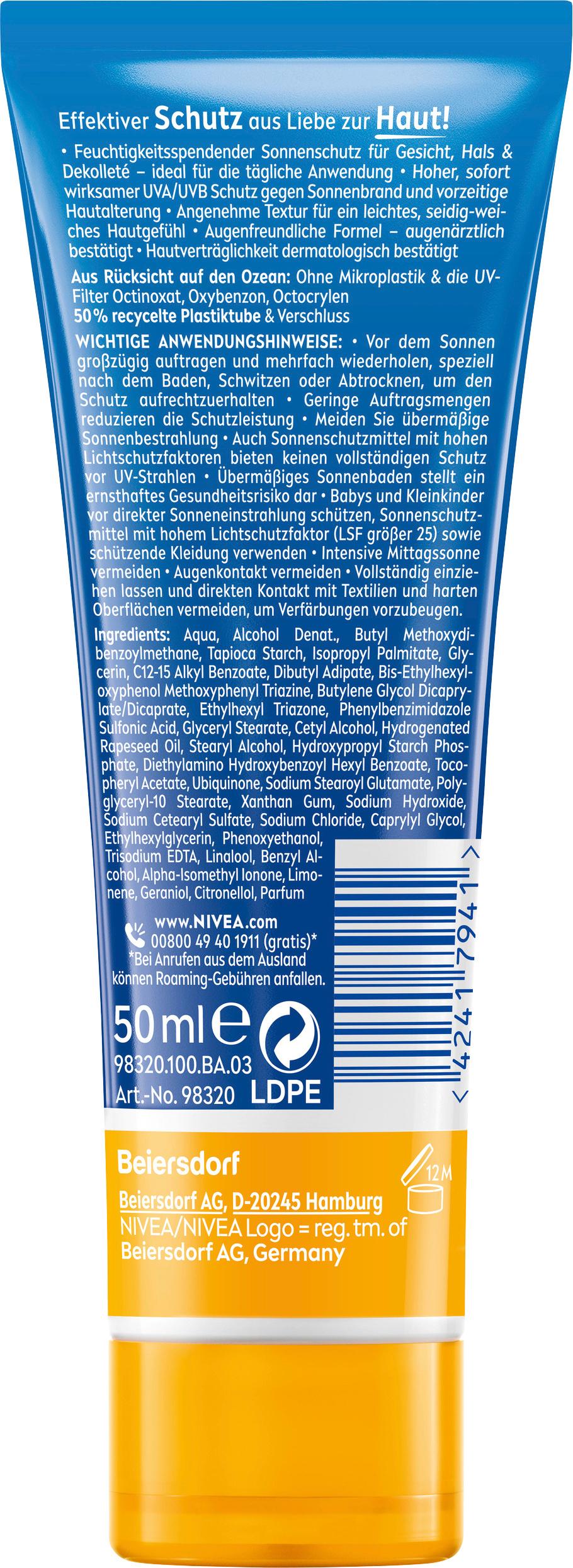 Produktbild NIVEA SUN Gesichts-Sonnencreme LF30 2 von 4