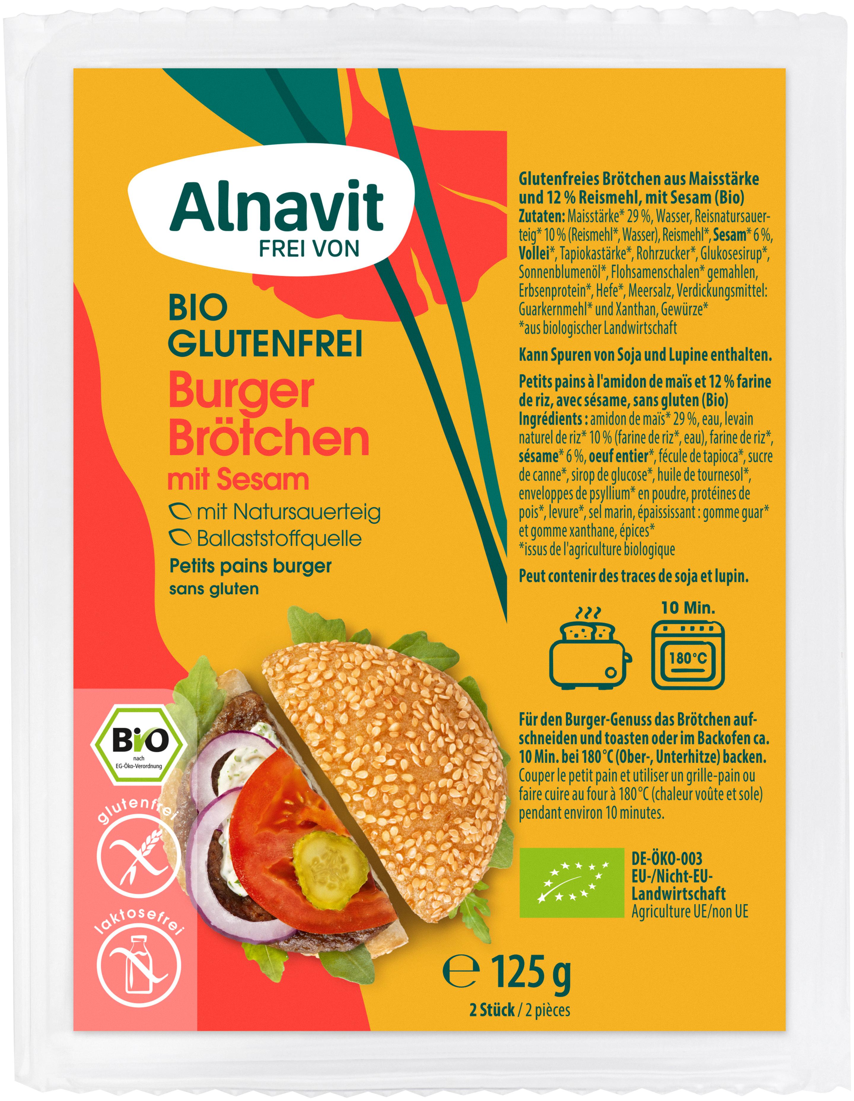 Alnavit Bio Burgerbrötchen glutenfrei