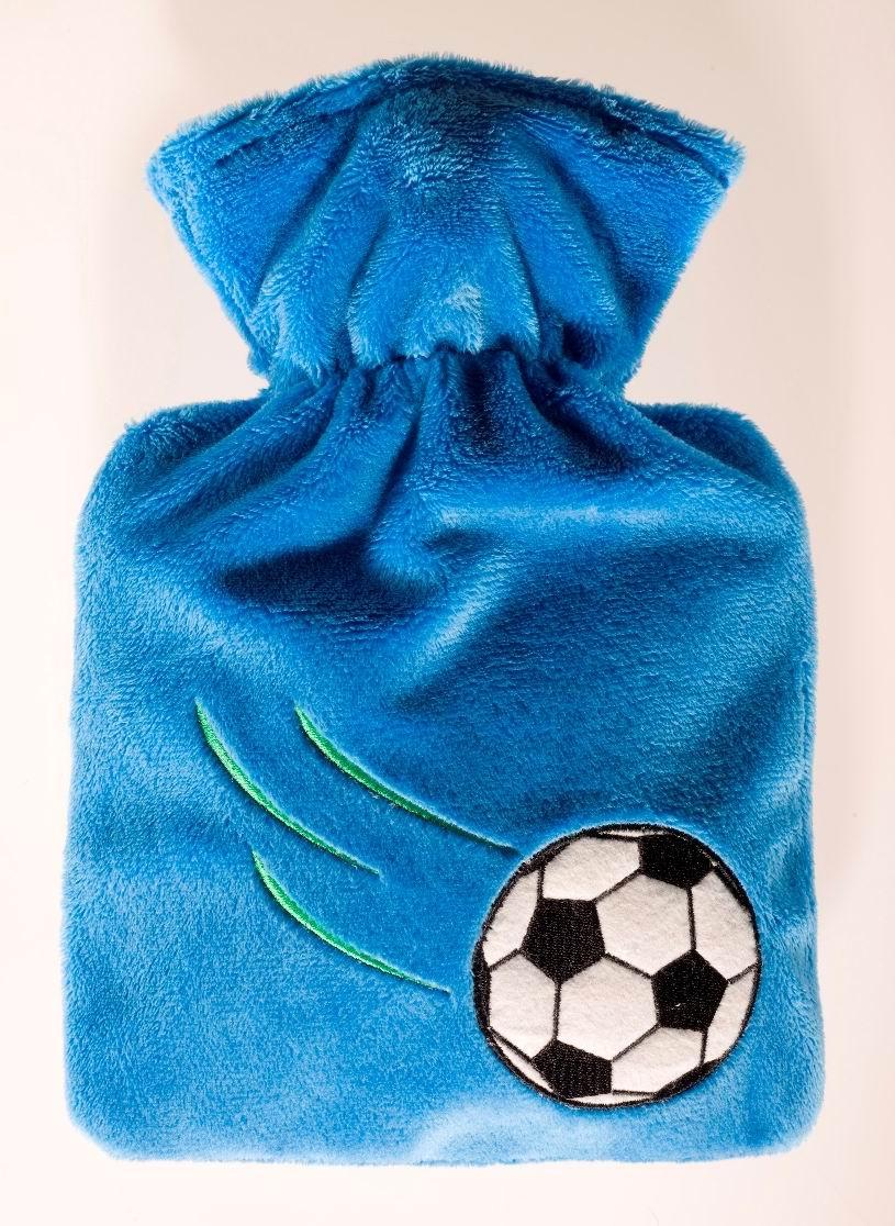Hugo Frosch Juniorwärmflasche 0,6l Veloursbezug Fußball