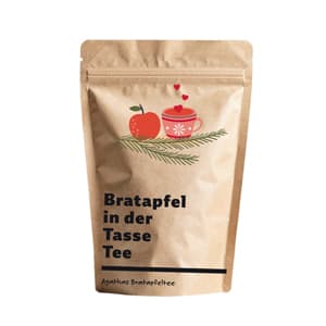Wunderle Bratapfel in der Tasse Tee