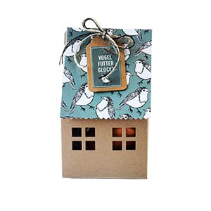 Wunderle Vogelhaus mit Futterglocke