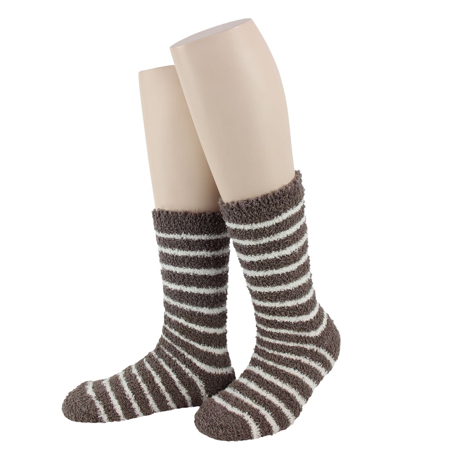 MOVE UP Damen Kuschelsocken Ringel