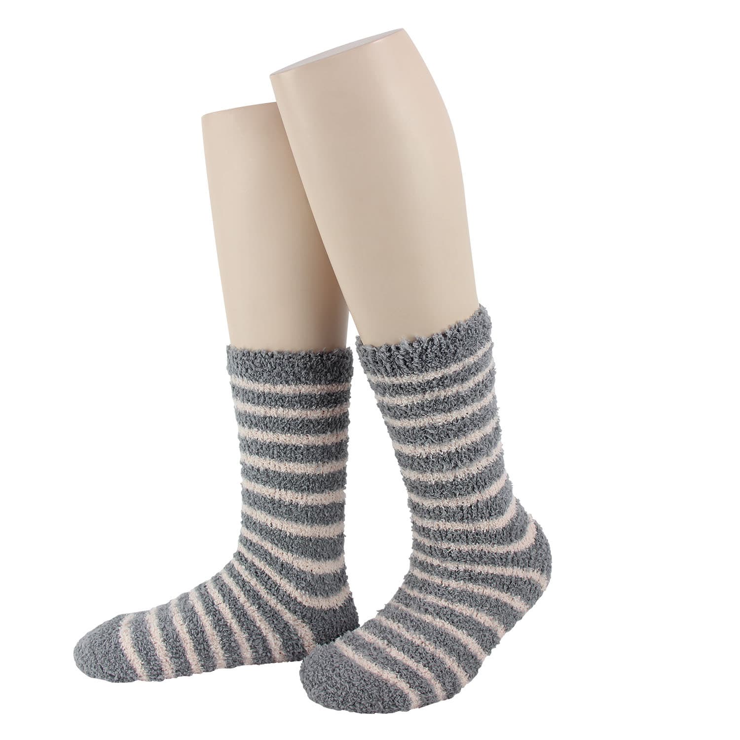 MOVE UP Damen Kuschelsocken Ringel