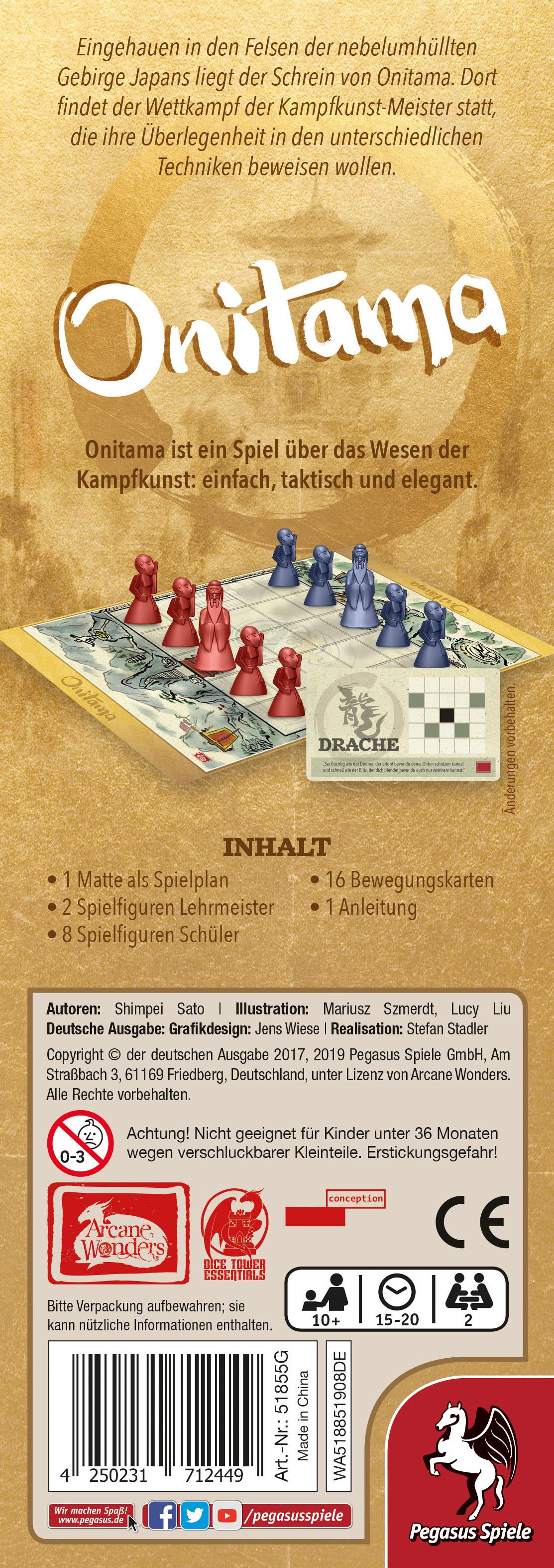 Produktbild Pegasus - Onitama 51855G Familienspiel 2 von 2