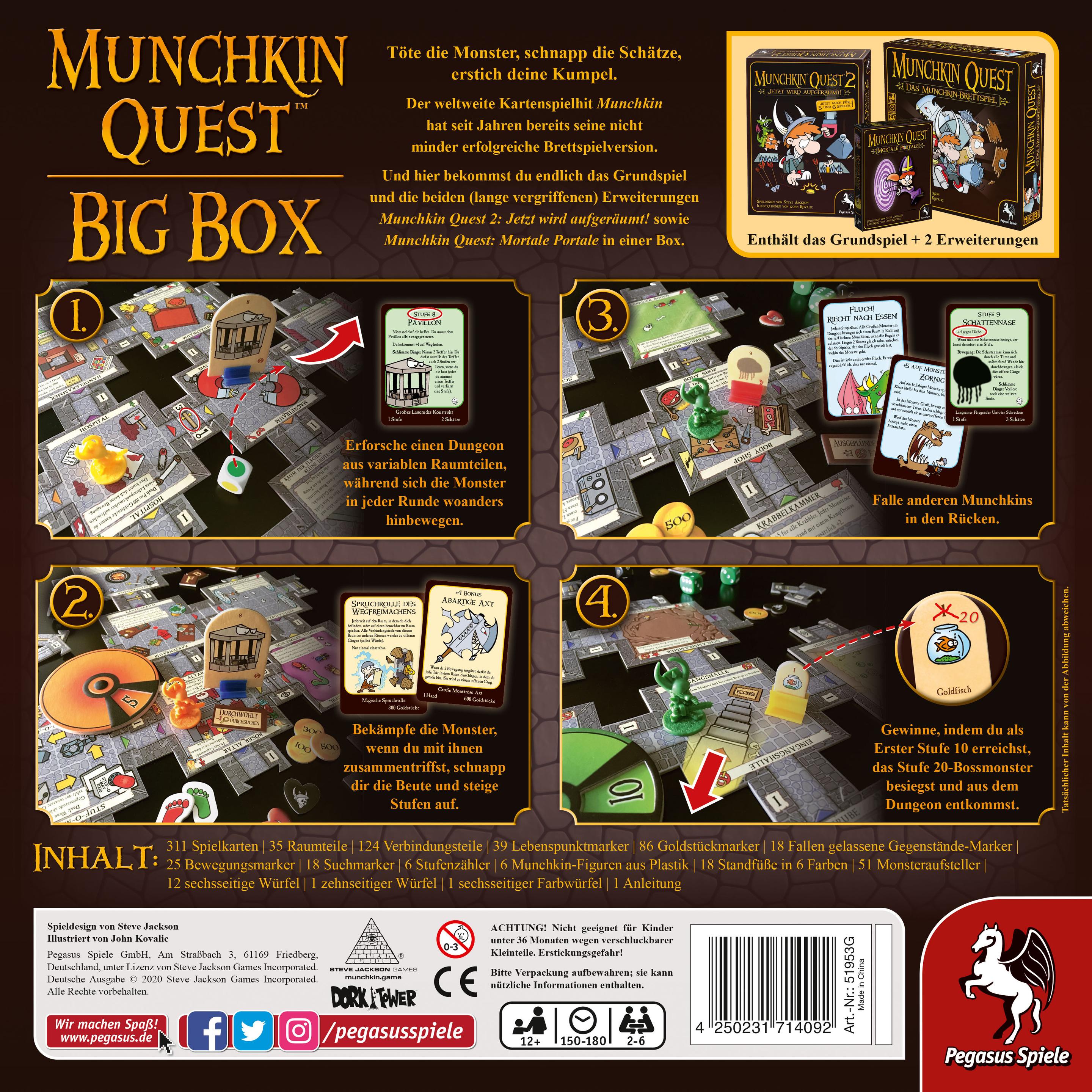 Produktbild Pegasus - Munchkin Quest Big Box 51953G Funspiel 2 von 2