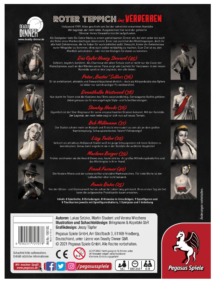 Produktbild Pegasus - Deadly Dinner - Roter Teppich ins Verderben 3 von 3