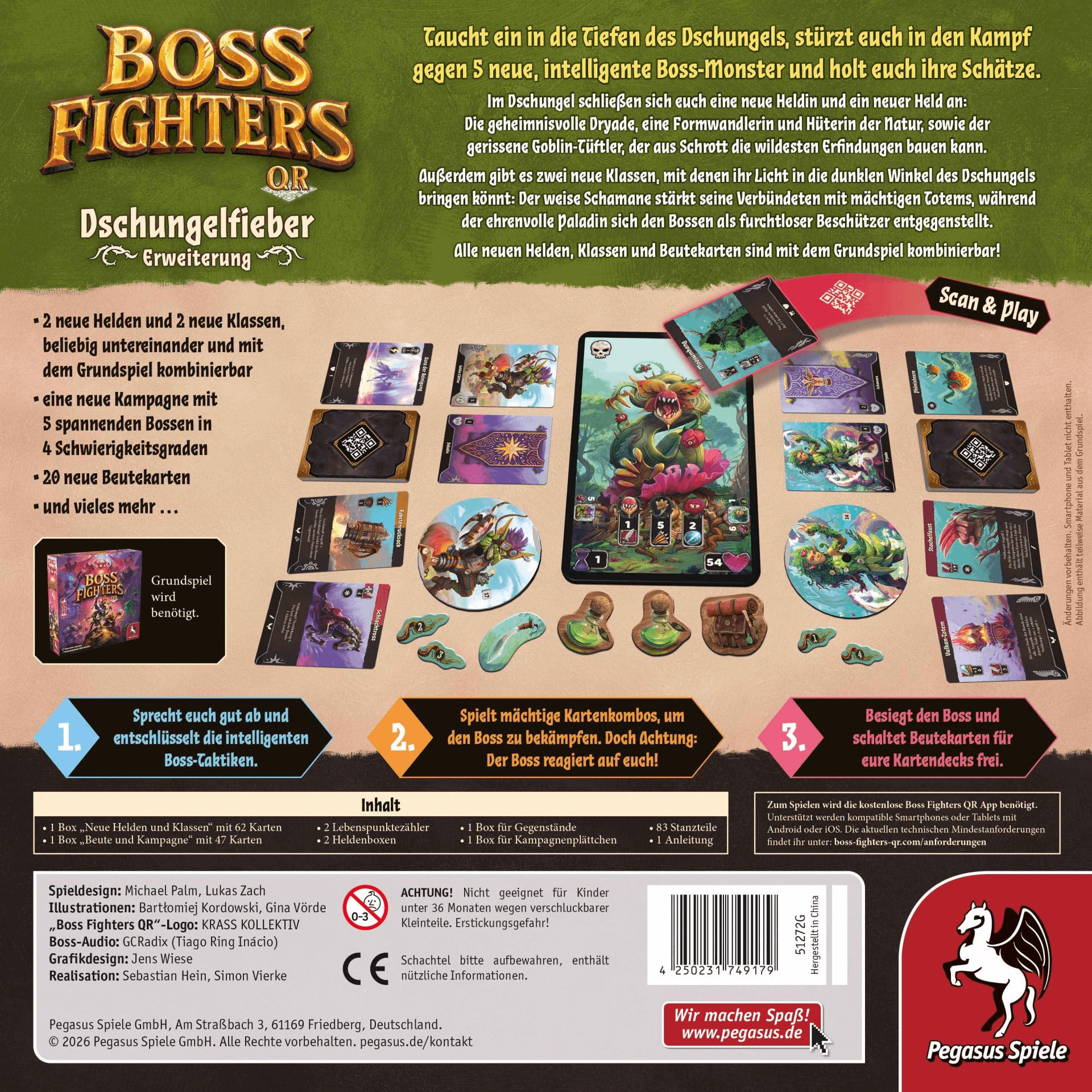 Pegasus Spiele Boss Fighters QR: Dschungelfieber – Erweiterung