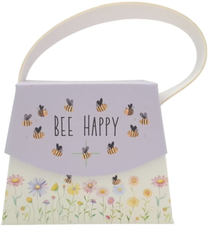 HERGO Geschenkschachtel Mini Handtasche Bee Happy