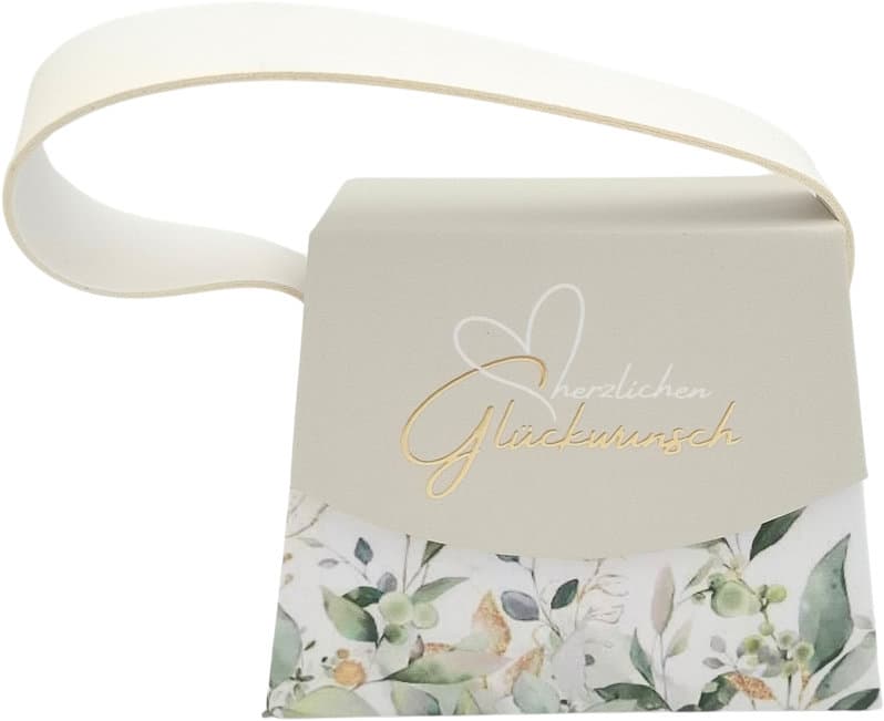 HERGO Geschenkschachtel Mini Handtasche Herzlichen Glückwunsch