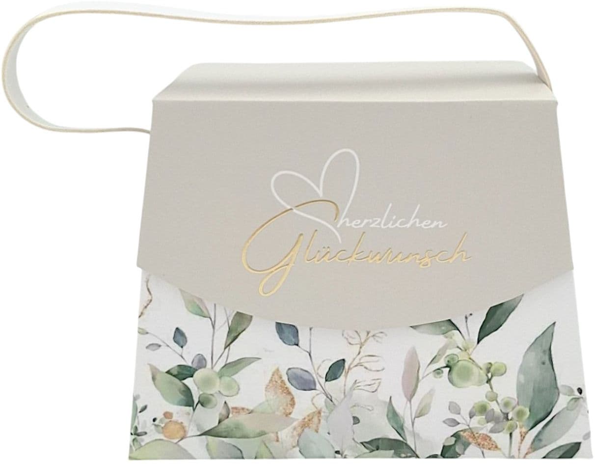 HERGO Geschenkschachtel Handtasche Herzlichen Glückwunsch