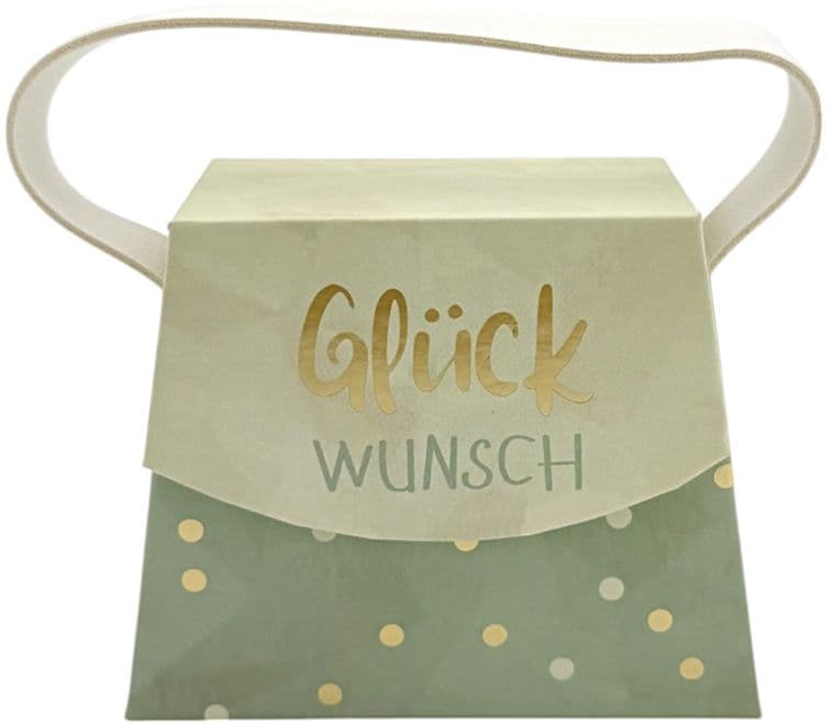 HERGO Geschenkschachtel Mini Handtasche Glückwunsch