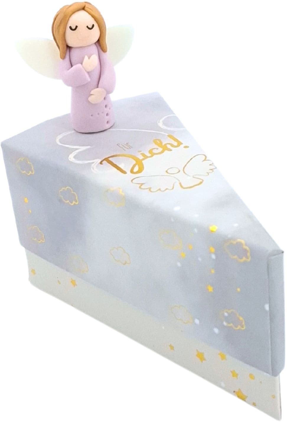 HERGO Geschenkschachtel Tortenstück mit Schutzengel