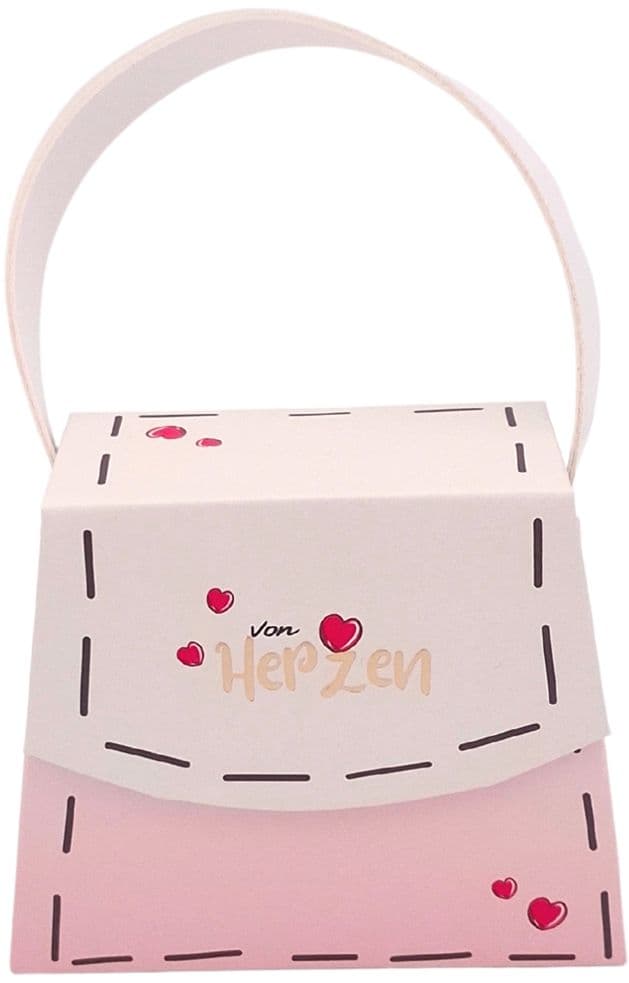 HERGO Geschenkschachtel Mini Handtasche von Herzen