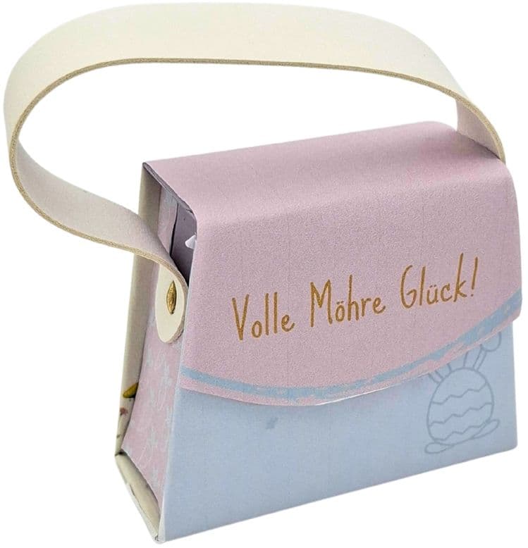 HERGO Geschenkschachtel Mini Handtasche Volle Möhre Glück