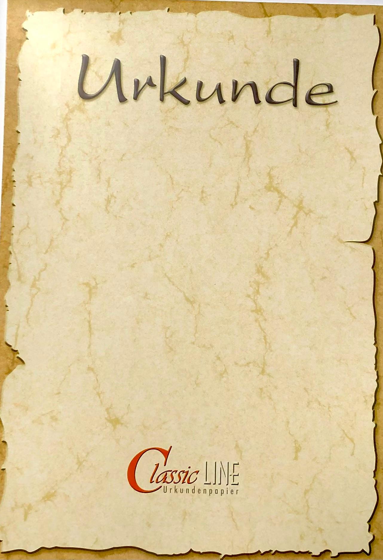 ClassicLINE Urkundenblock A4 chamois marmoriert 20 Blatt