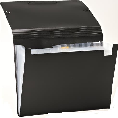 Fächermappe A412teilig schwarz